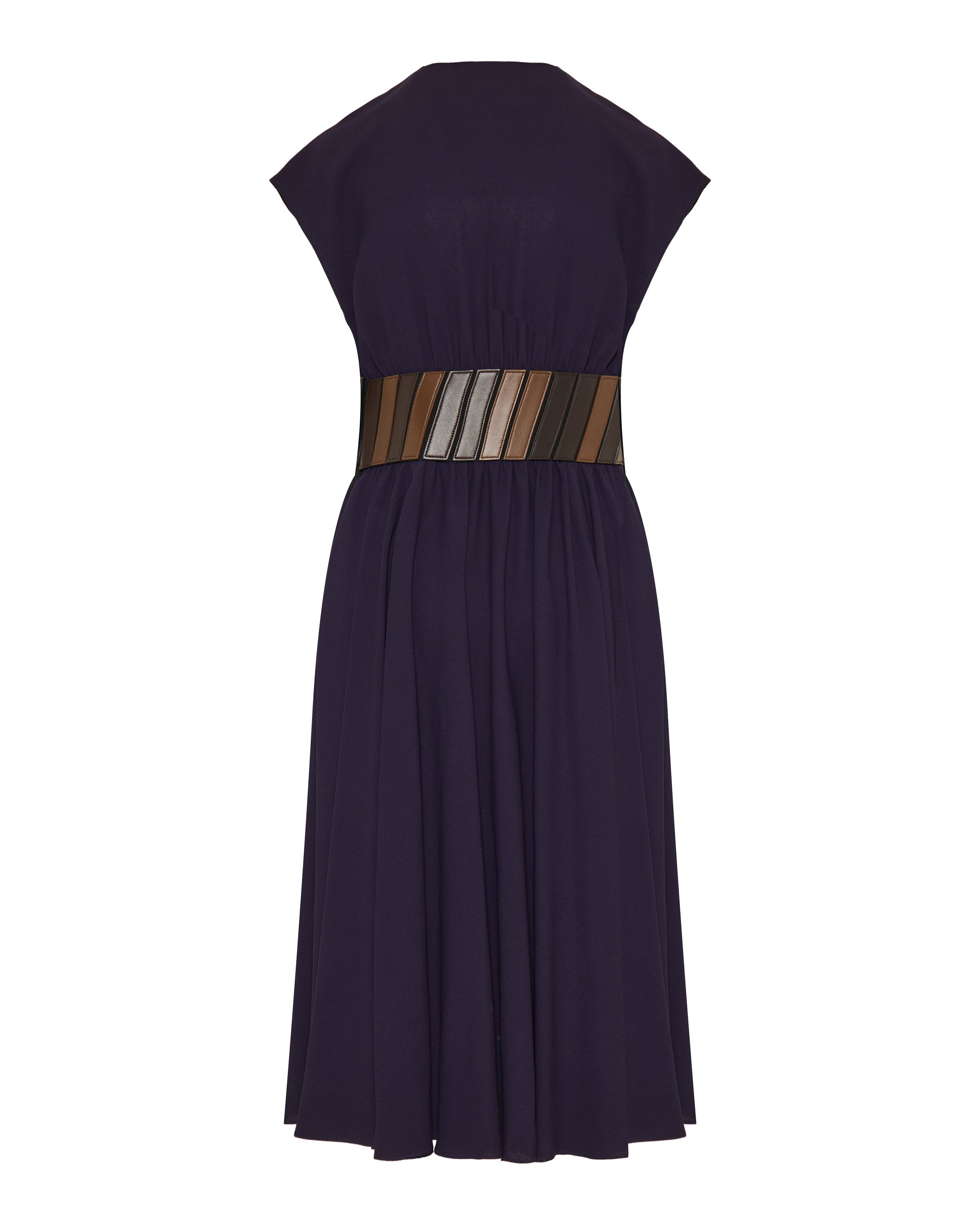 Belted midi dress