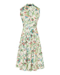 Floral print sleeveless midi dress