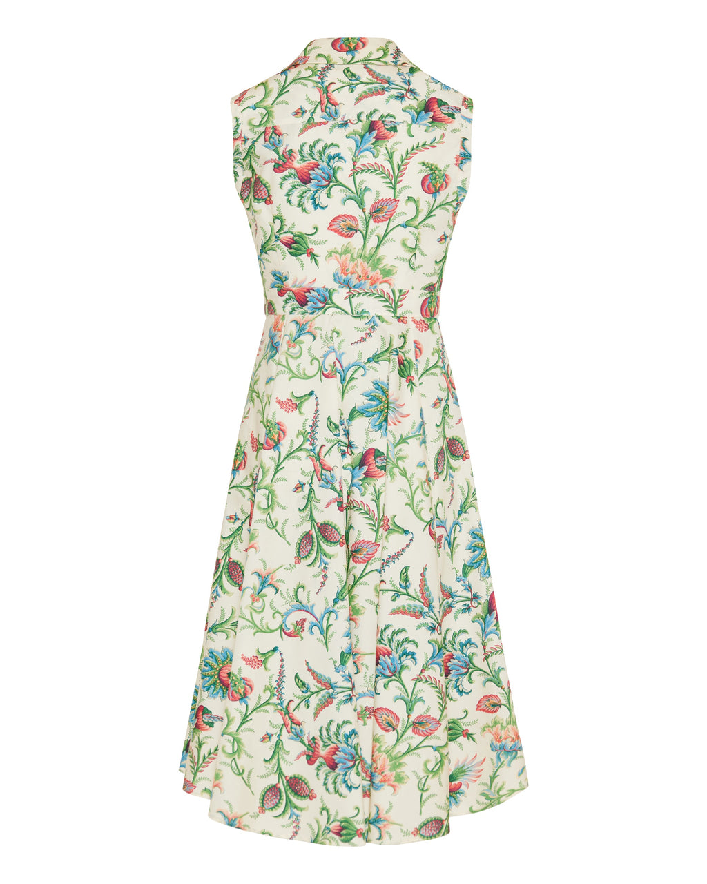 Floral print sleeveless midi dress