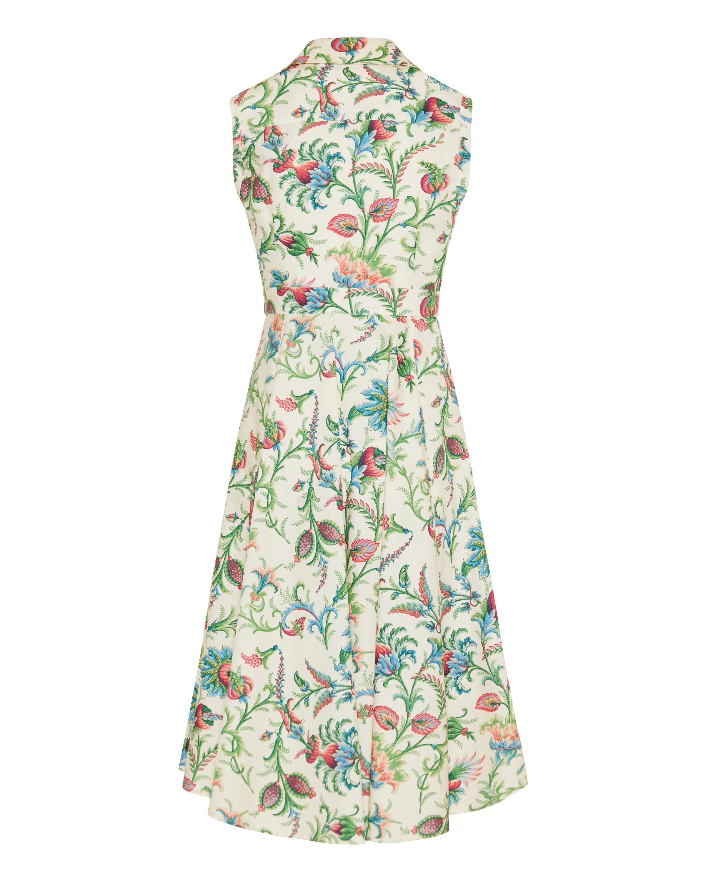 Floral print sleeveless midi dress