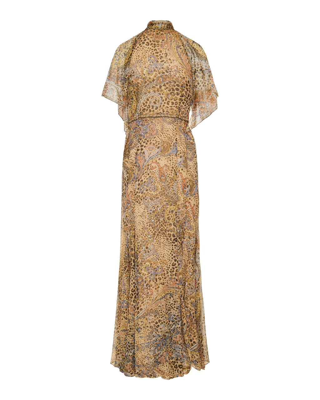 Paisley print silk mini dress