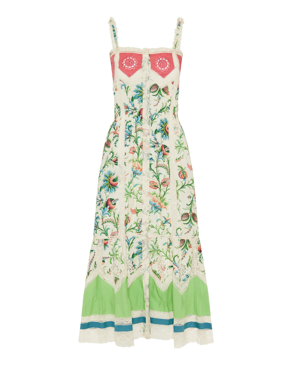 Floral cotton midi dress