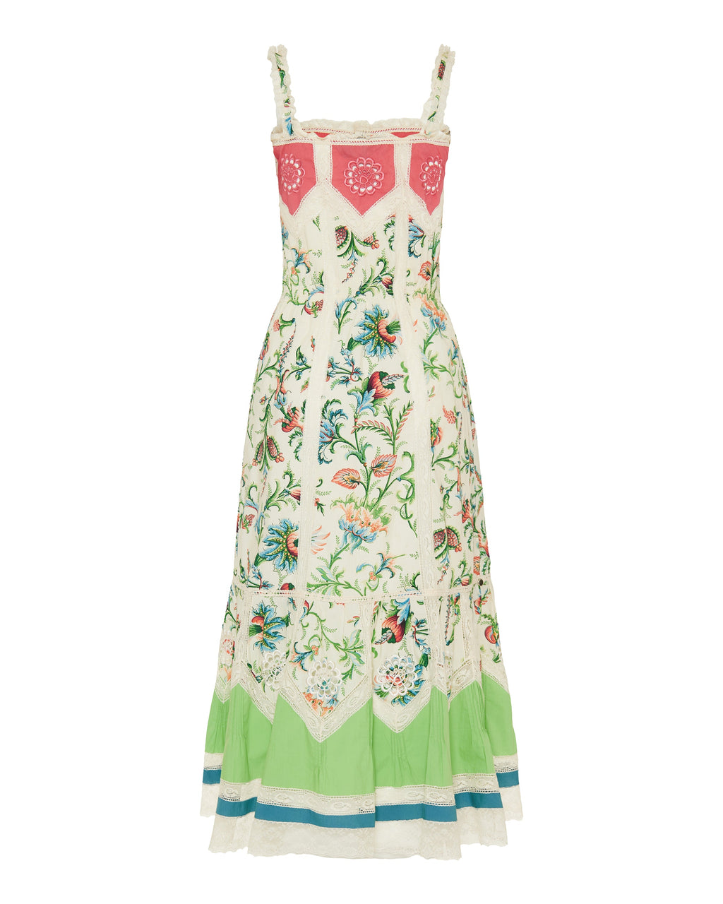 Floral cotton midi dress