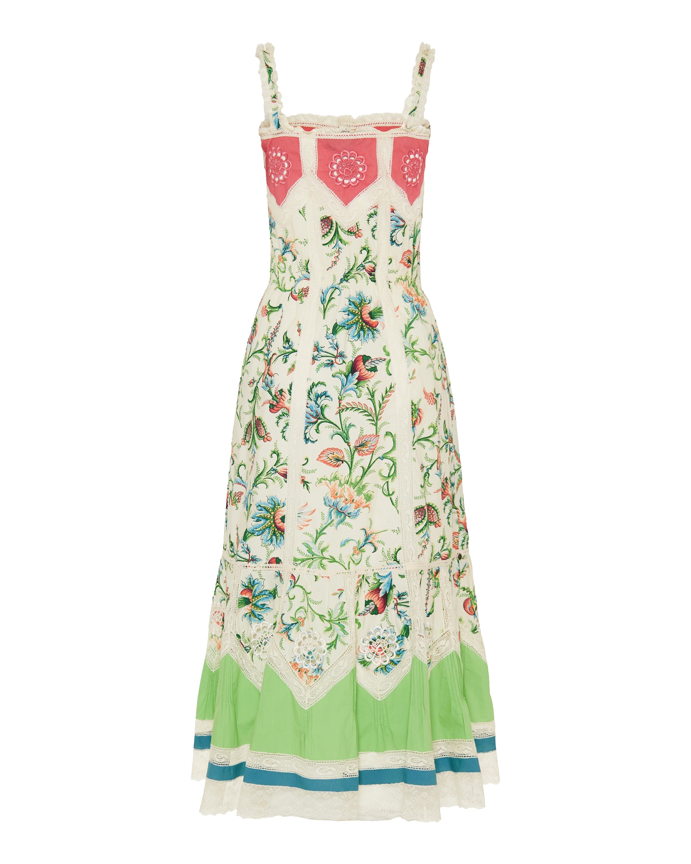 Floral cotton midi dress