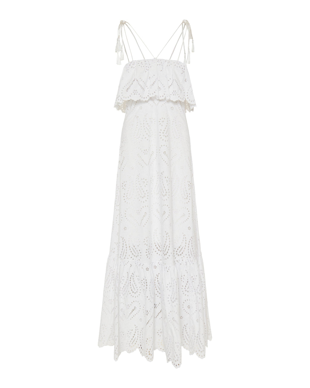 Broderie anglaise paisley long dress