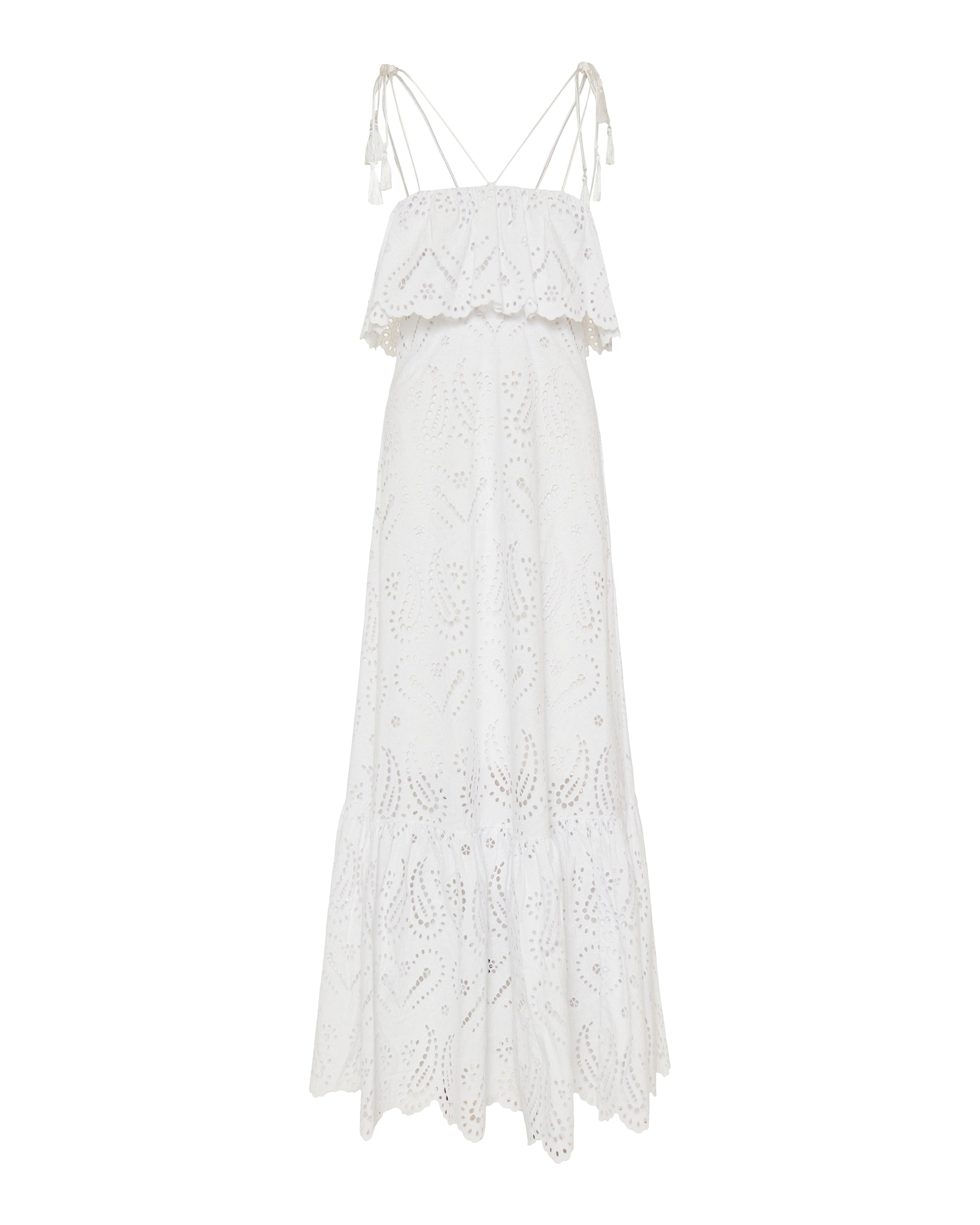 Broderie anglaise paisley long dress