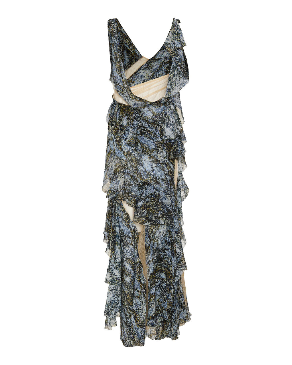Unravelled serpent long dress
