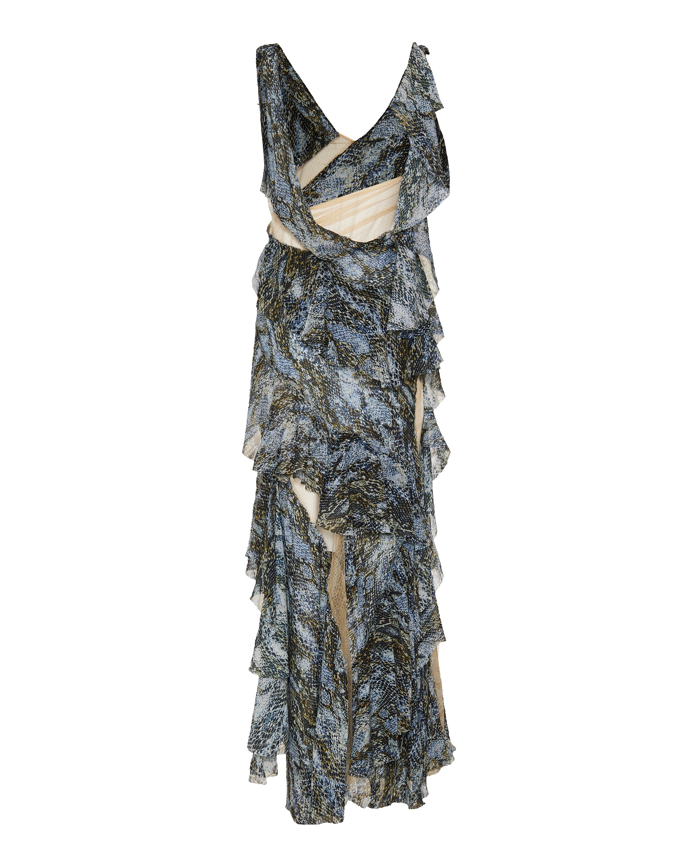 Unravelled serpent long dress
