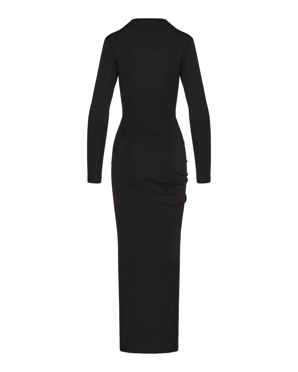 Crystal‑pendant open‑twist midi dress