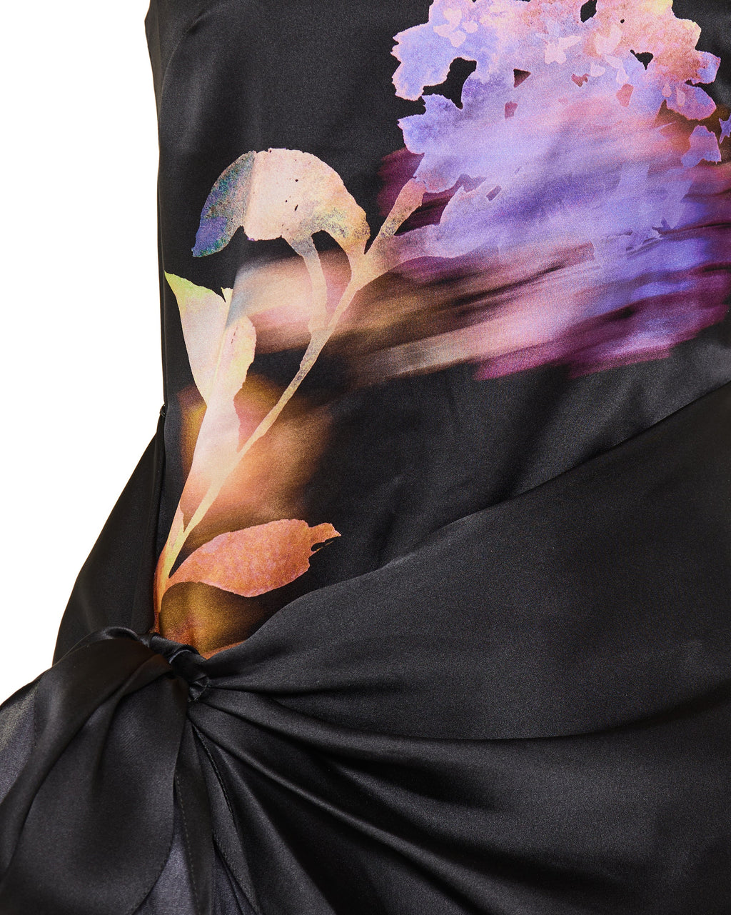 David Koma Front-tie strapless silk mini dress