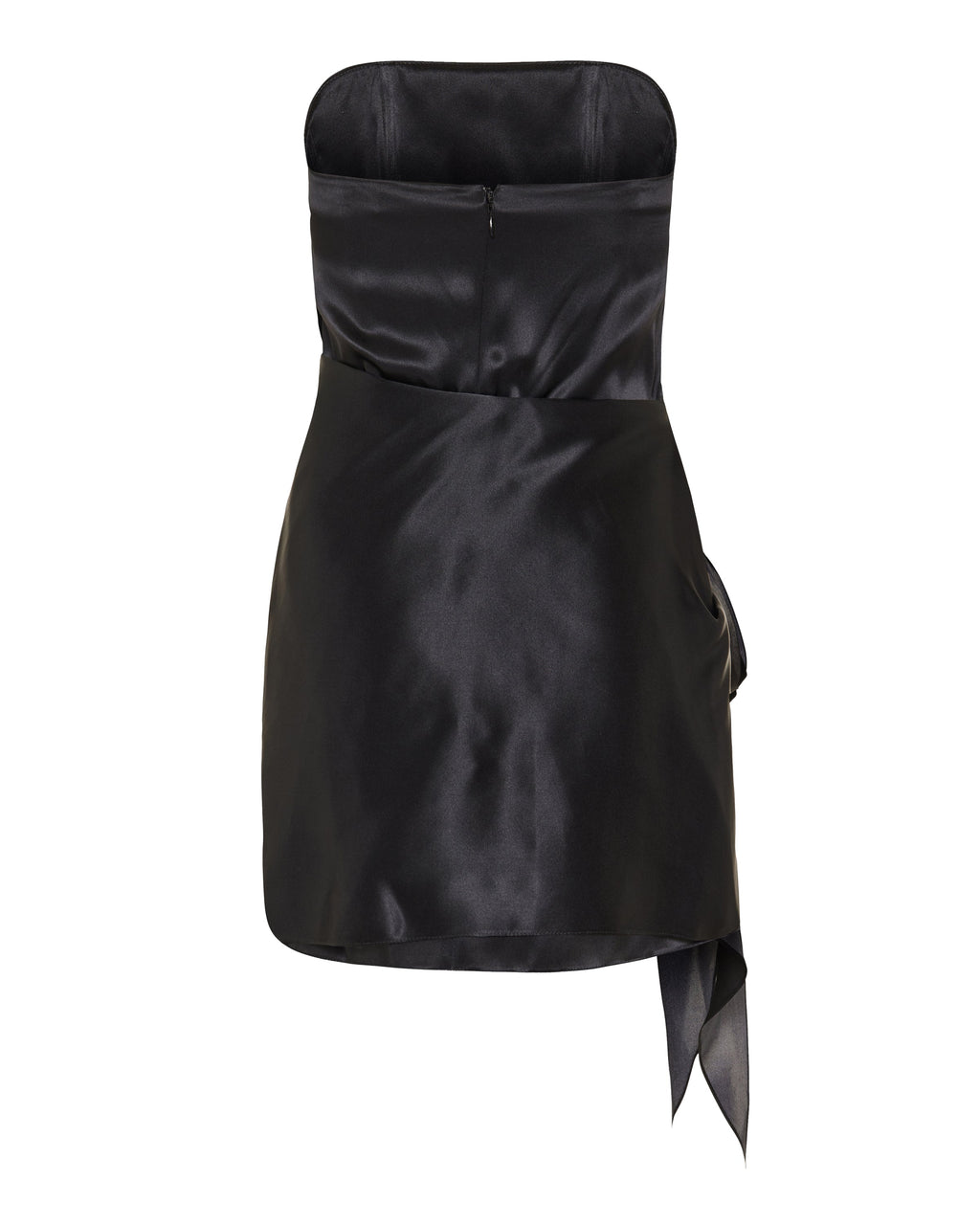 David Koma Front-tie strapless silk mini dress