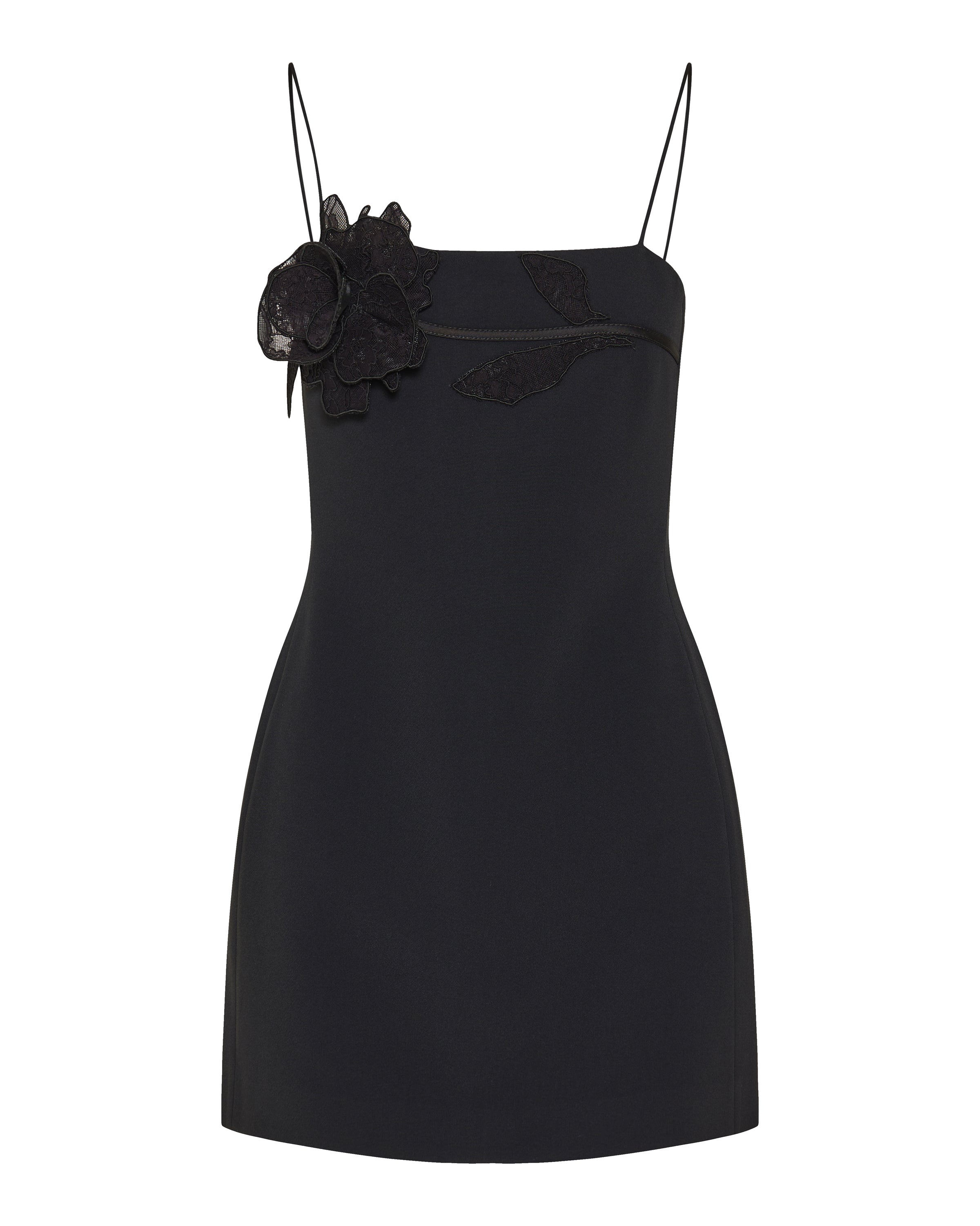 David Koma Lace rose mini dress