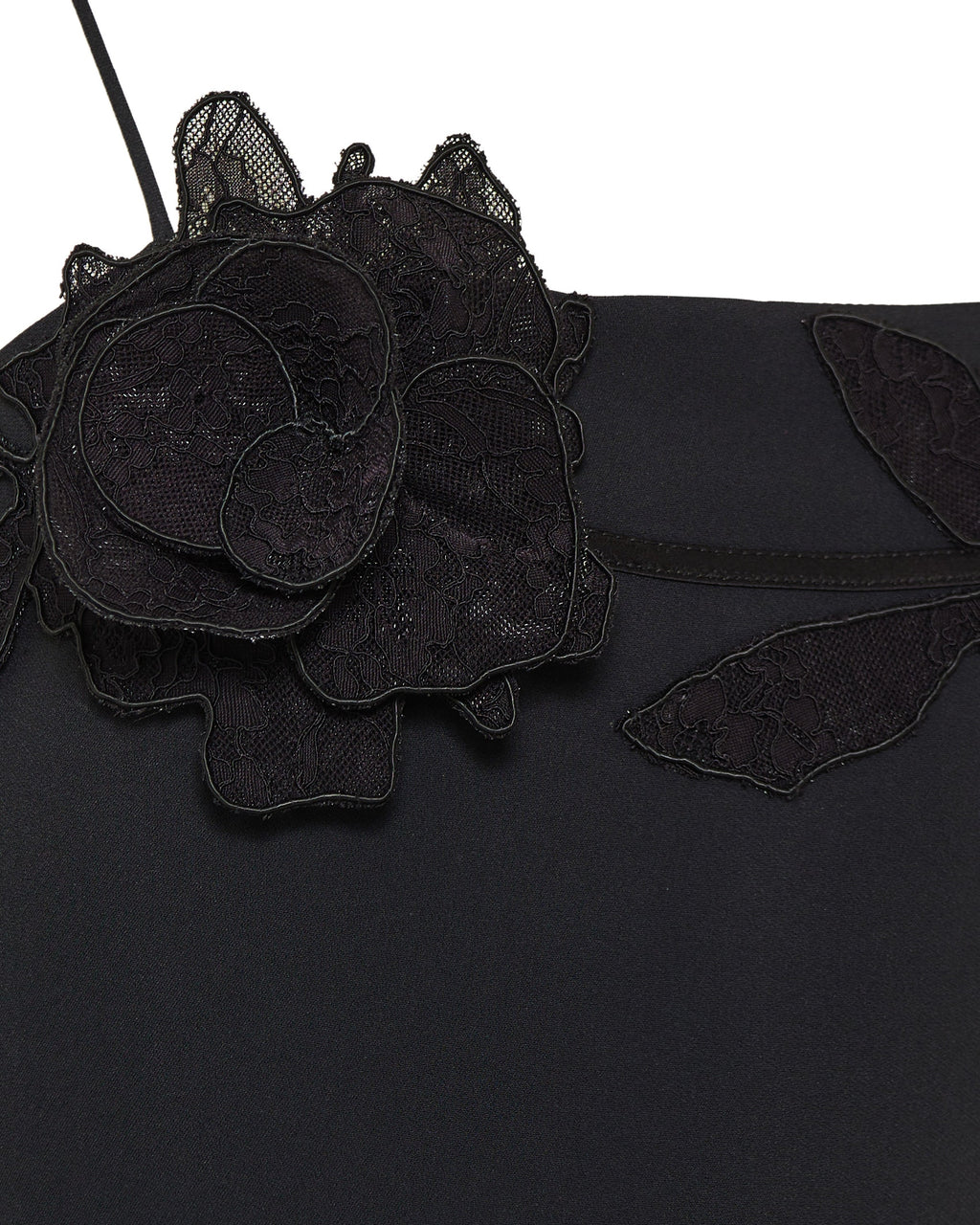 David Koma Lace rose mini dress
