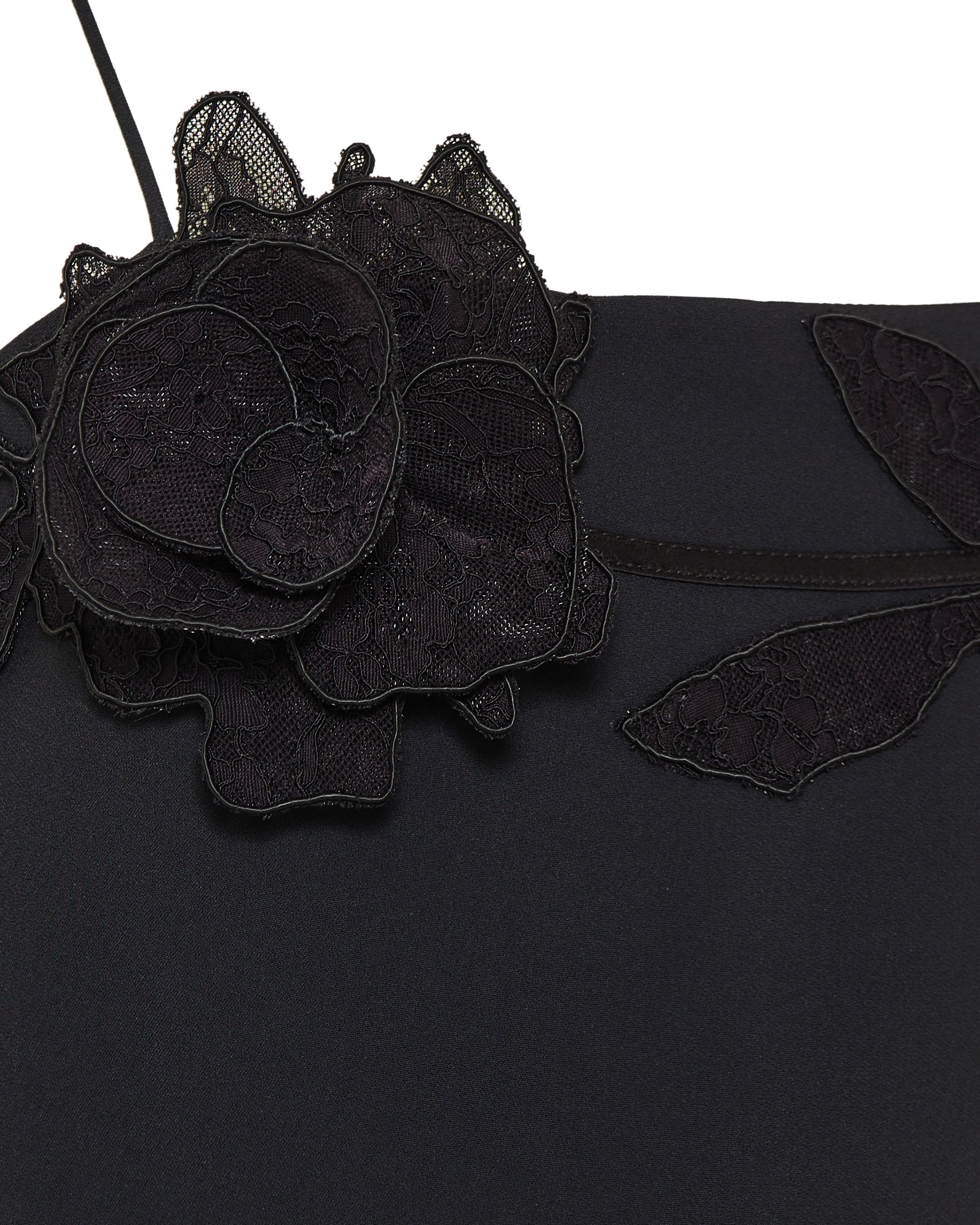 David Koma Lace rose mini dress