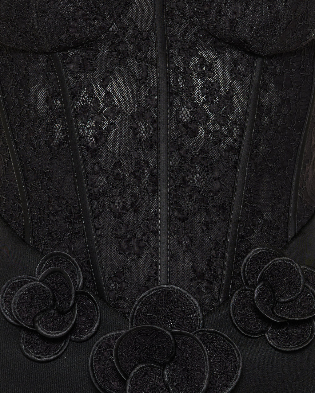 David Koma Floral embroidered contrast dress