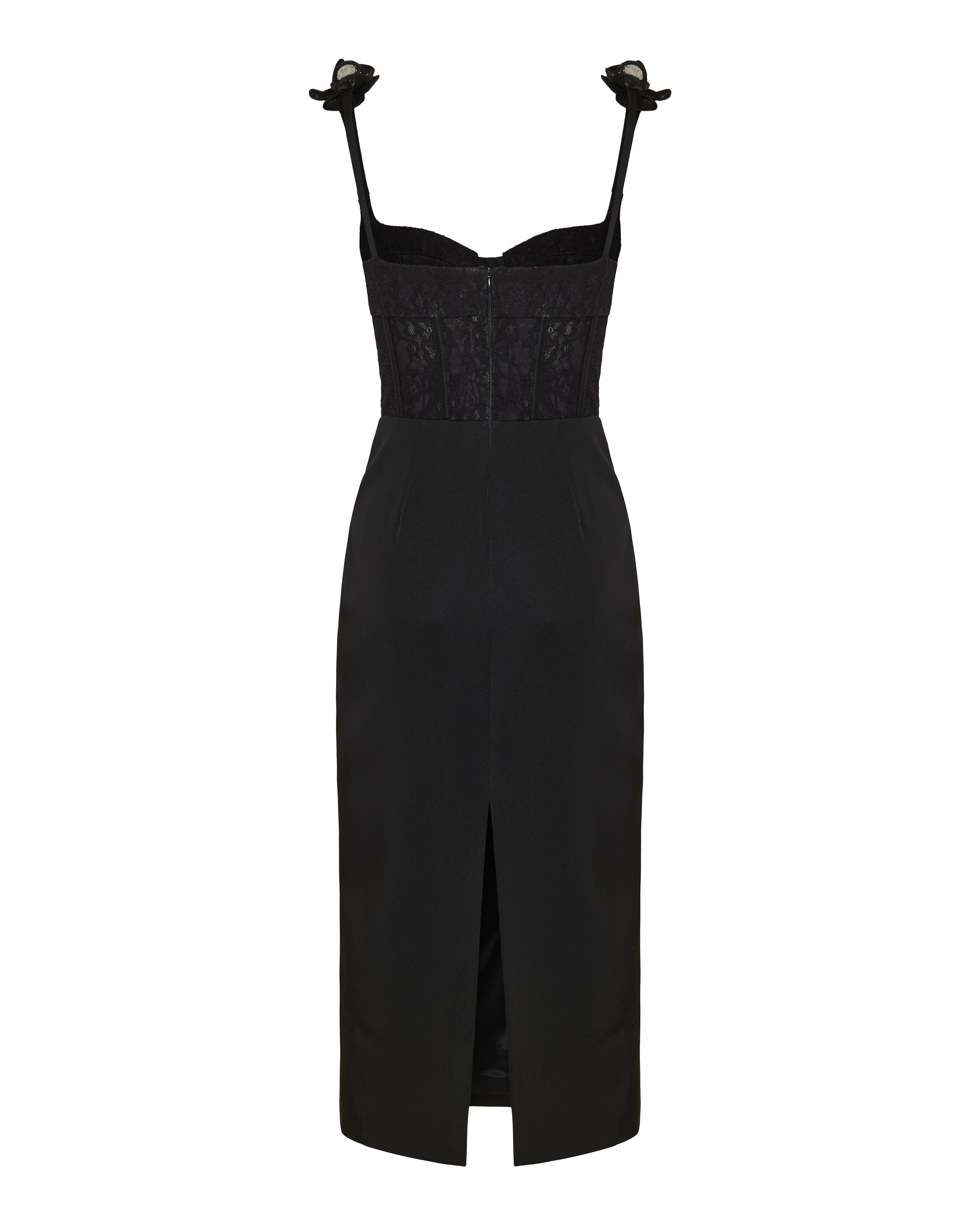 David Koma Floral embroidered contrast dress