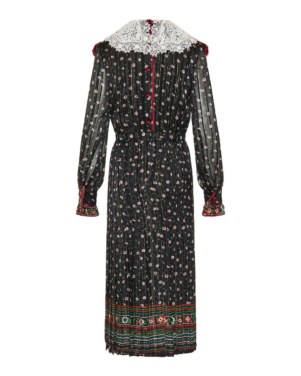 Floral-print silk midi dress