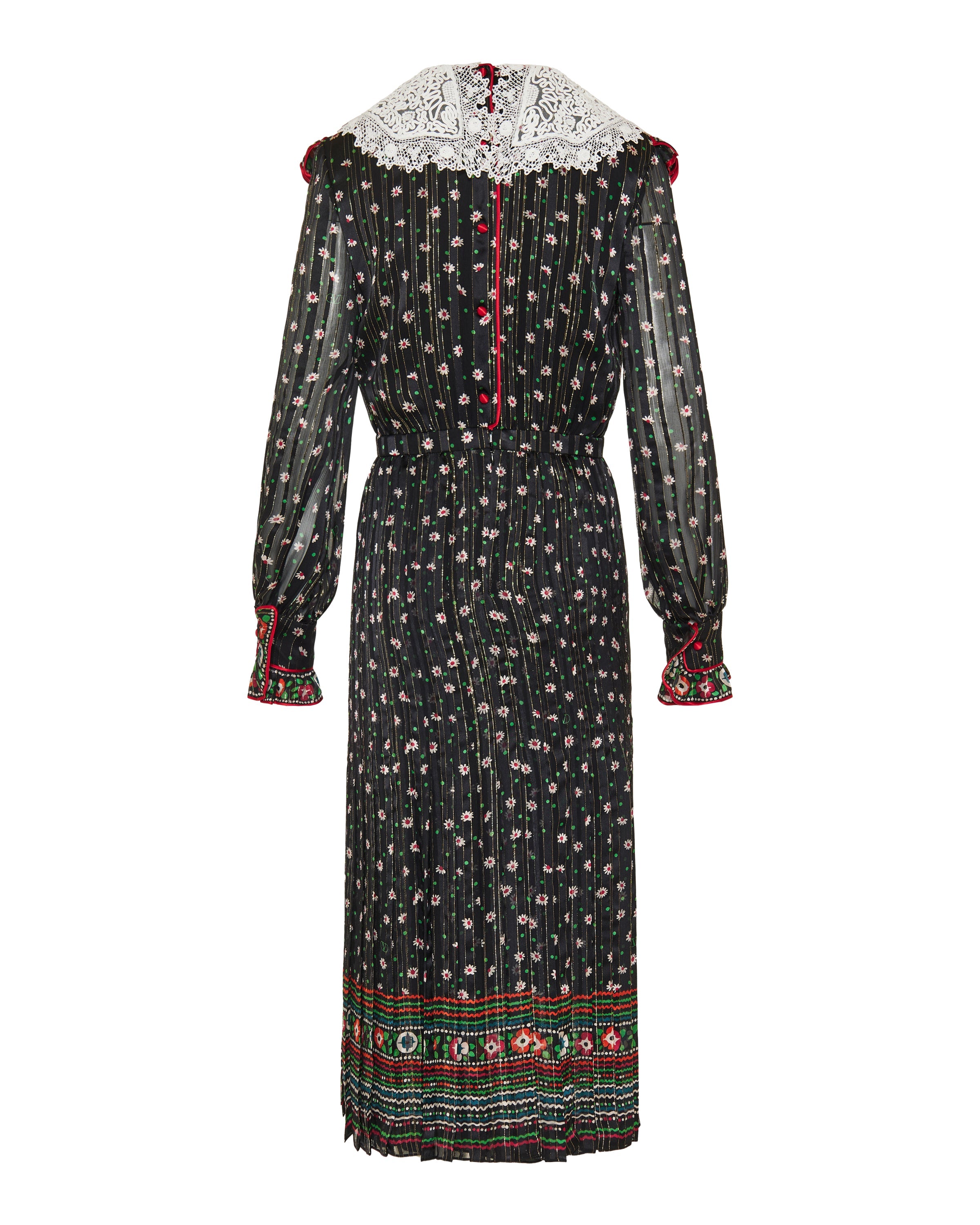 Floral-print silk midi dress
