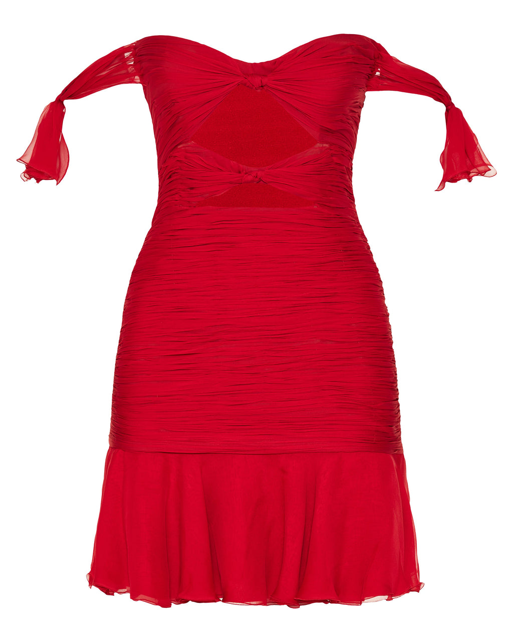 Silk chiffon mini dress