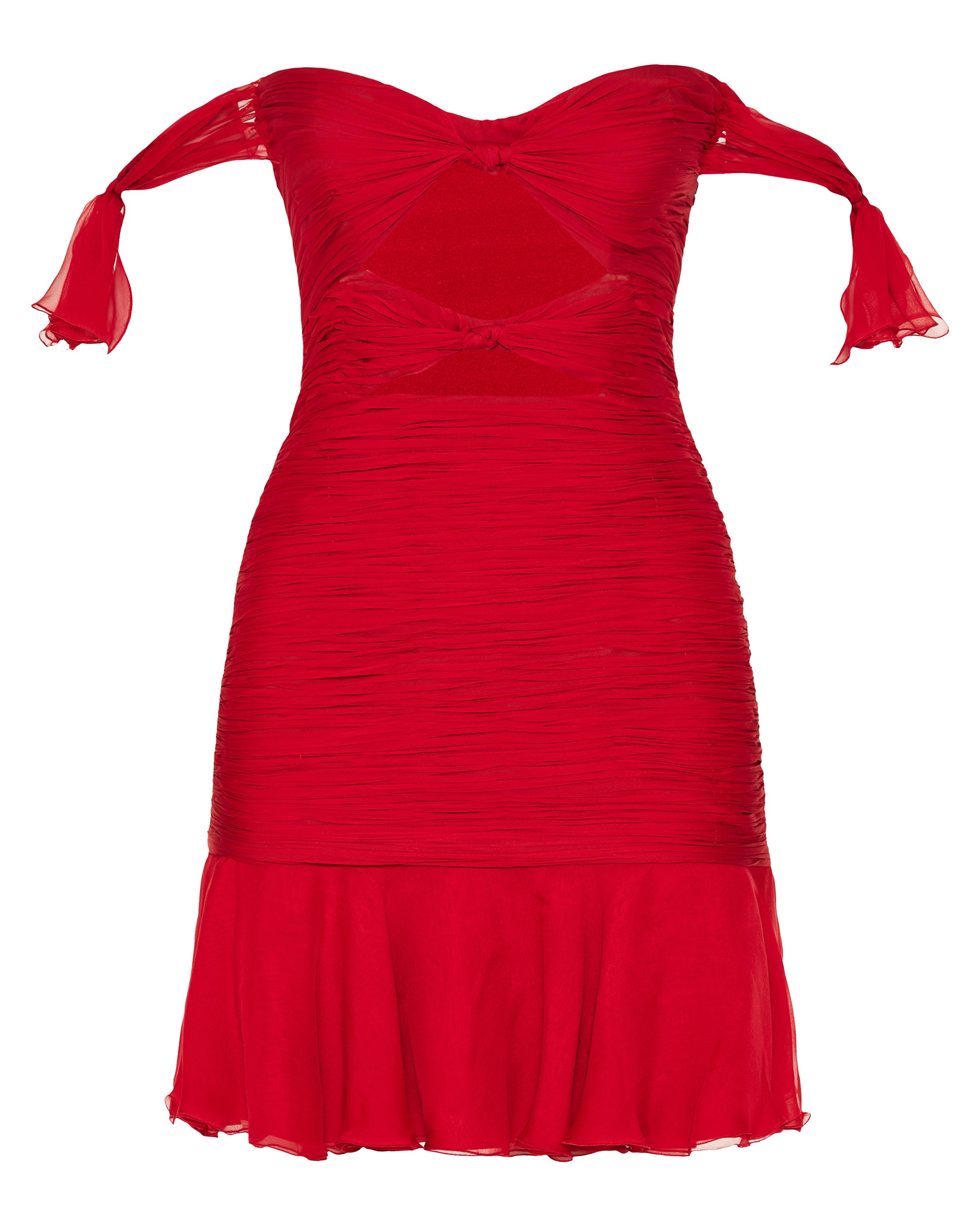 Silk chiffon mini dress