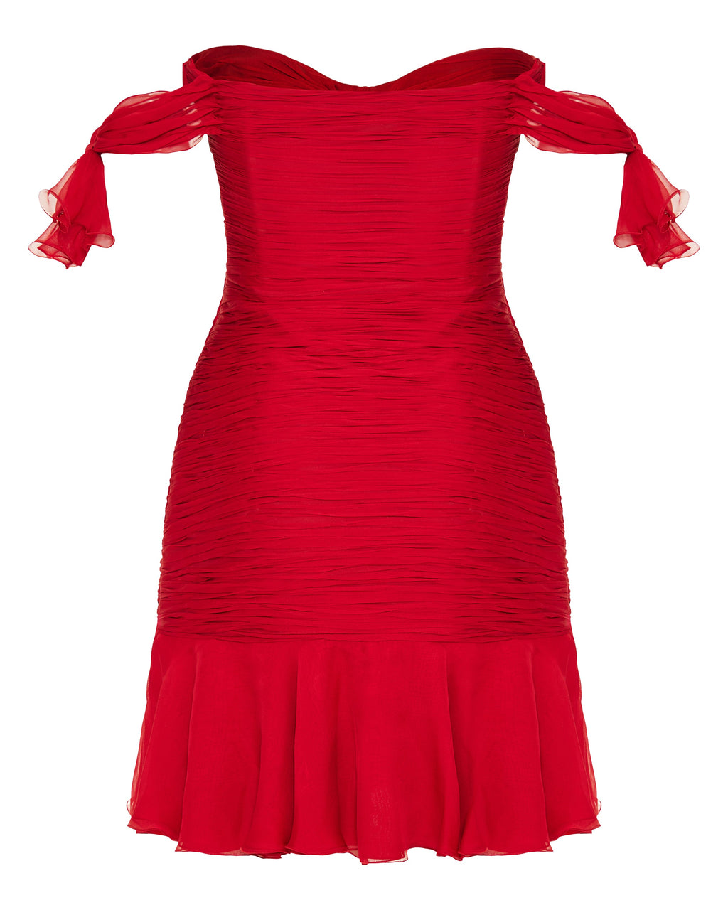 Silk chiffon mini dress