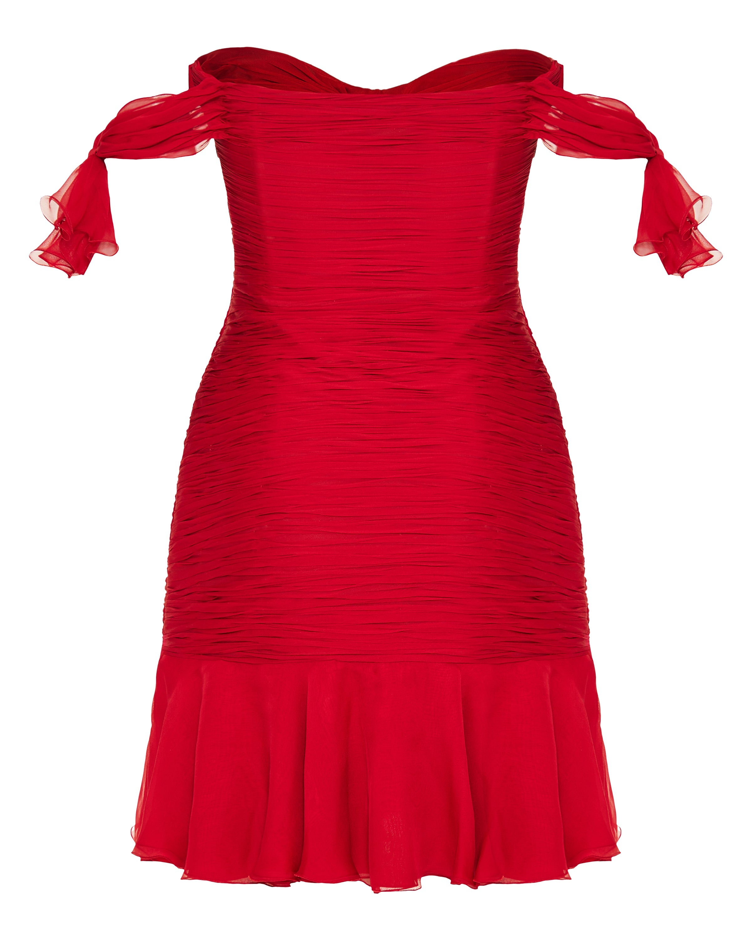 Silk chiffon mini dress