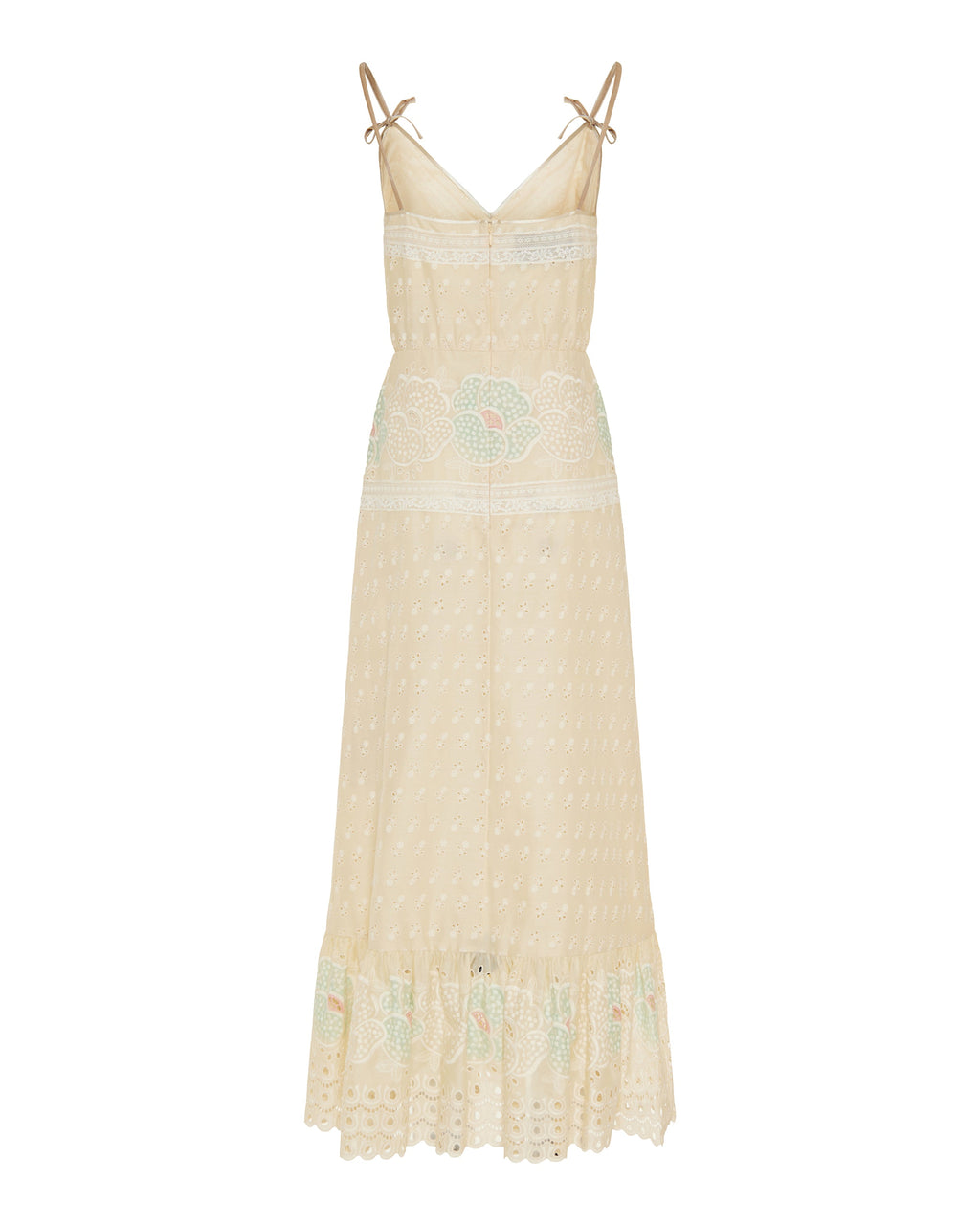 Lace-trim maxi dress