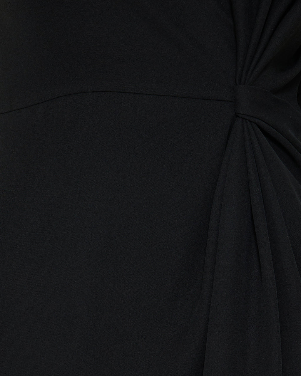 One‑shoulder silk mini dress with feathers