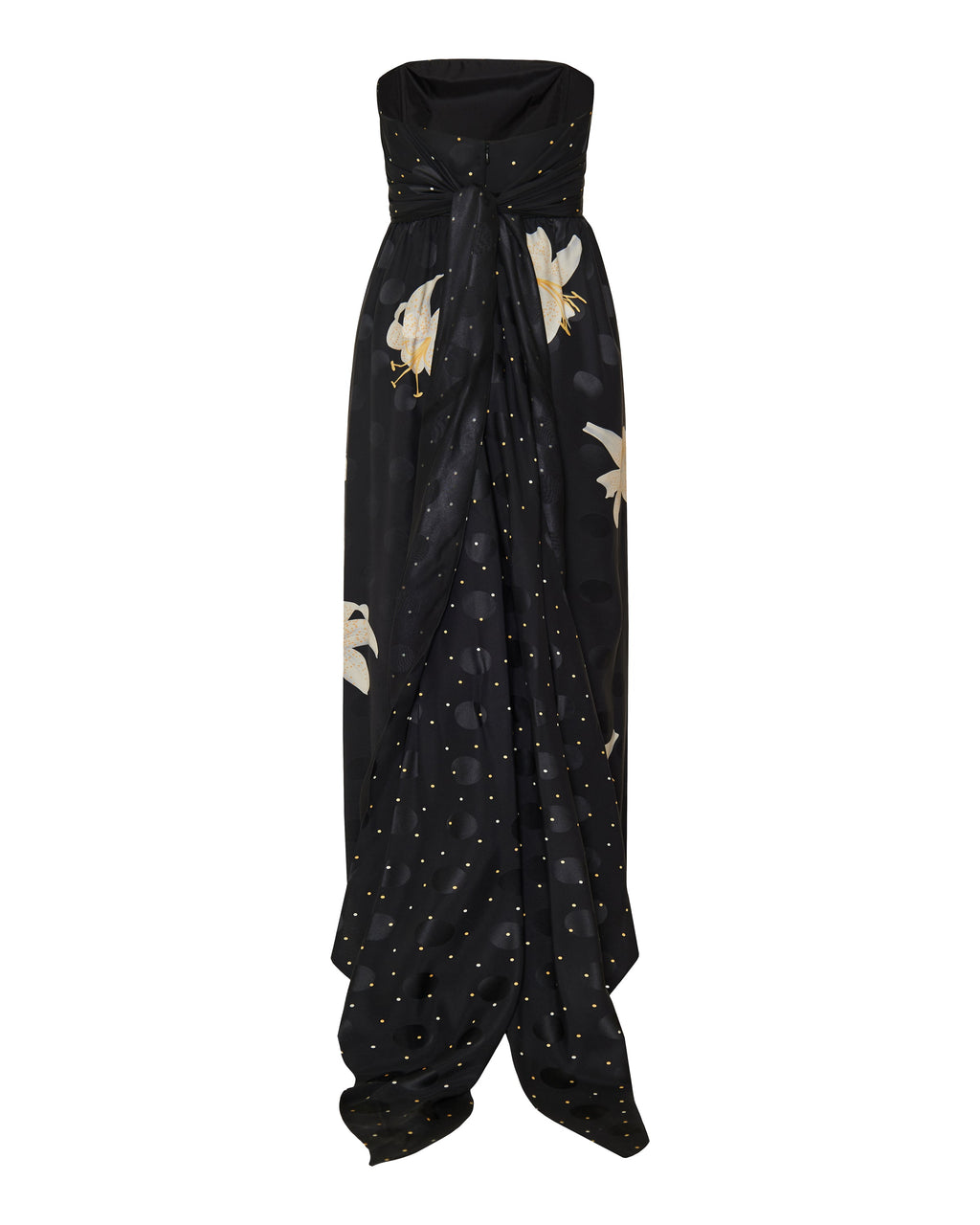Apres L’Hiver crepe de chine jacquard long dress