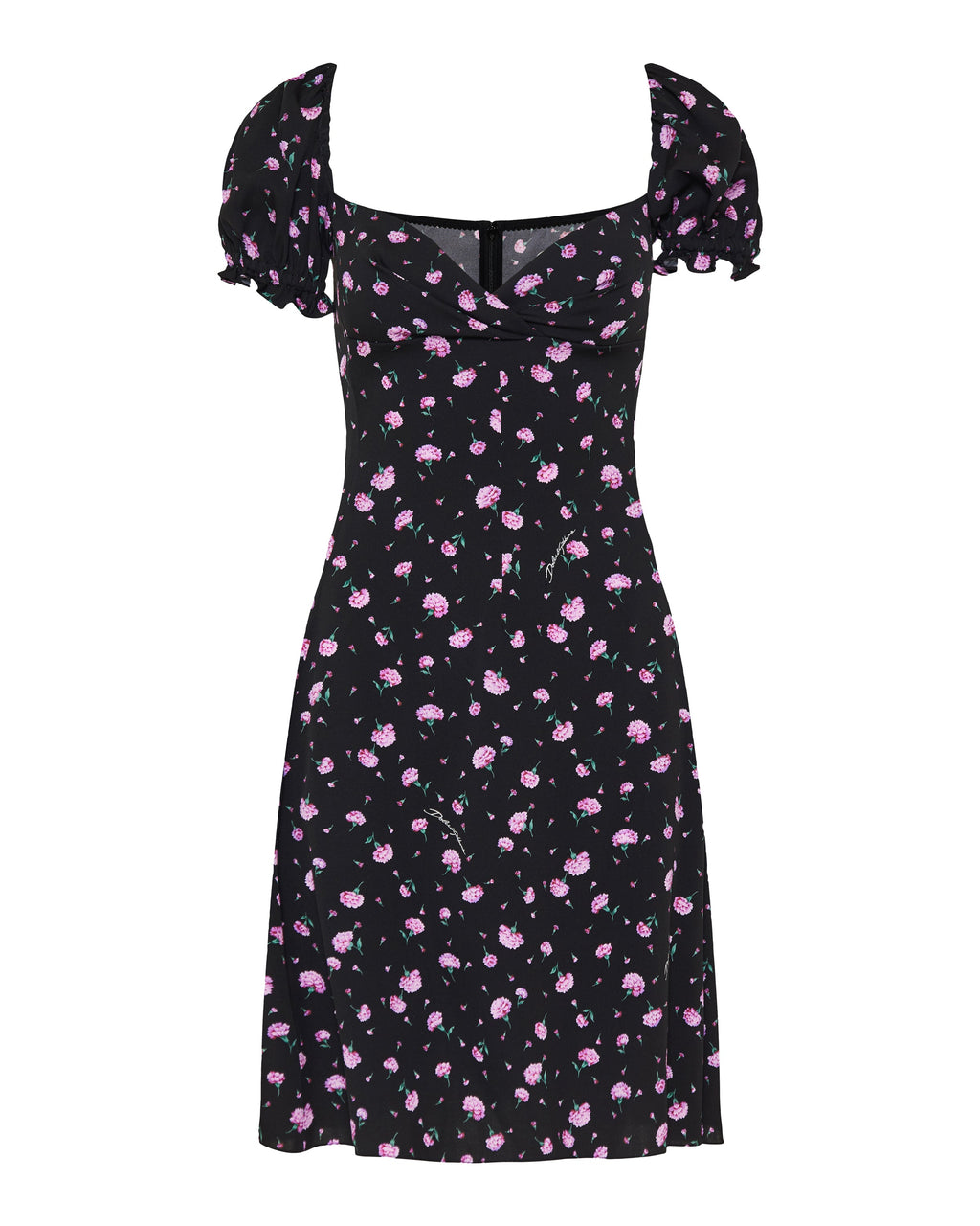 Carnations print short dress