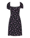 Carnations print short dress