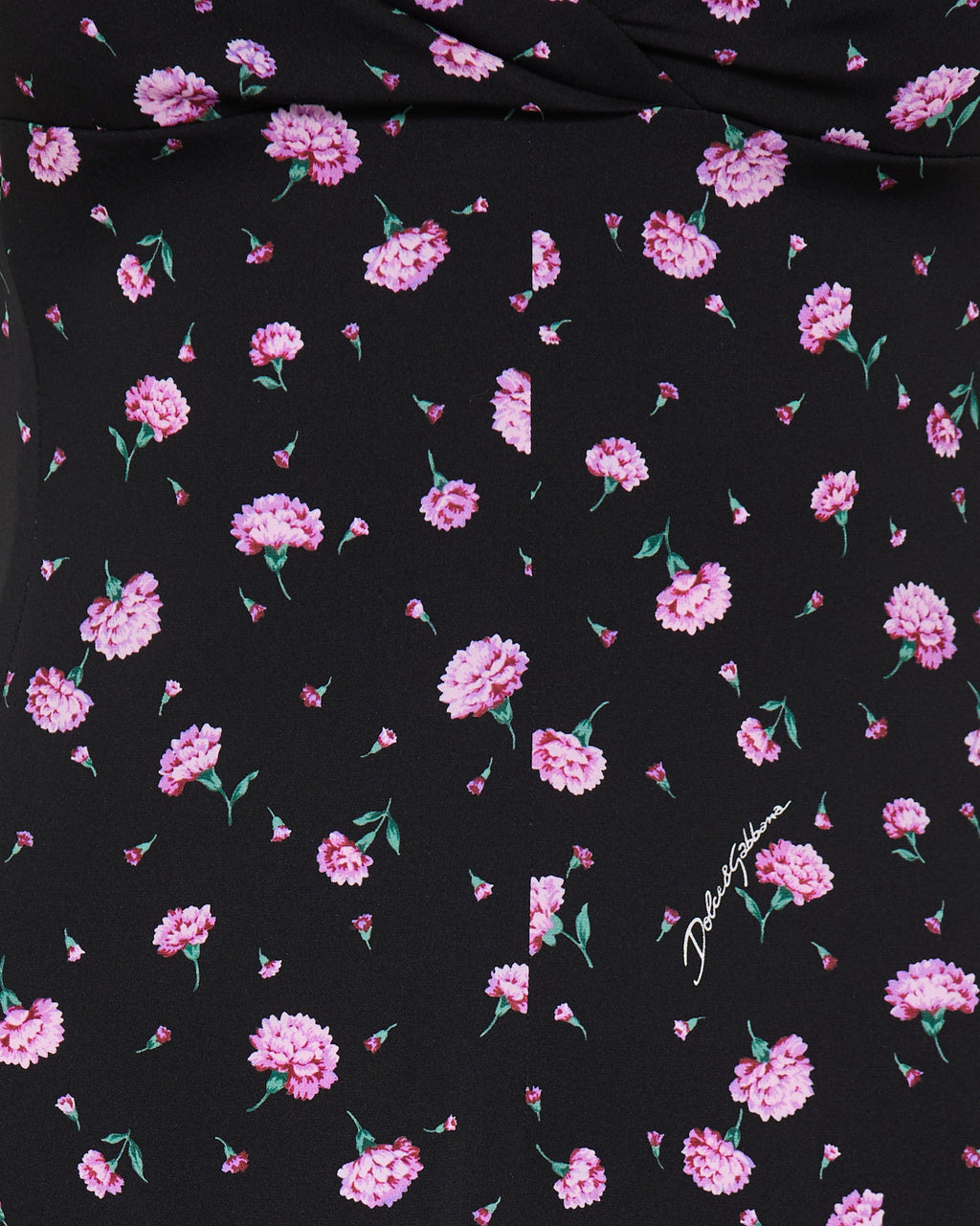 Carnations print short dress