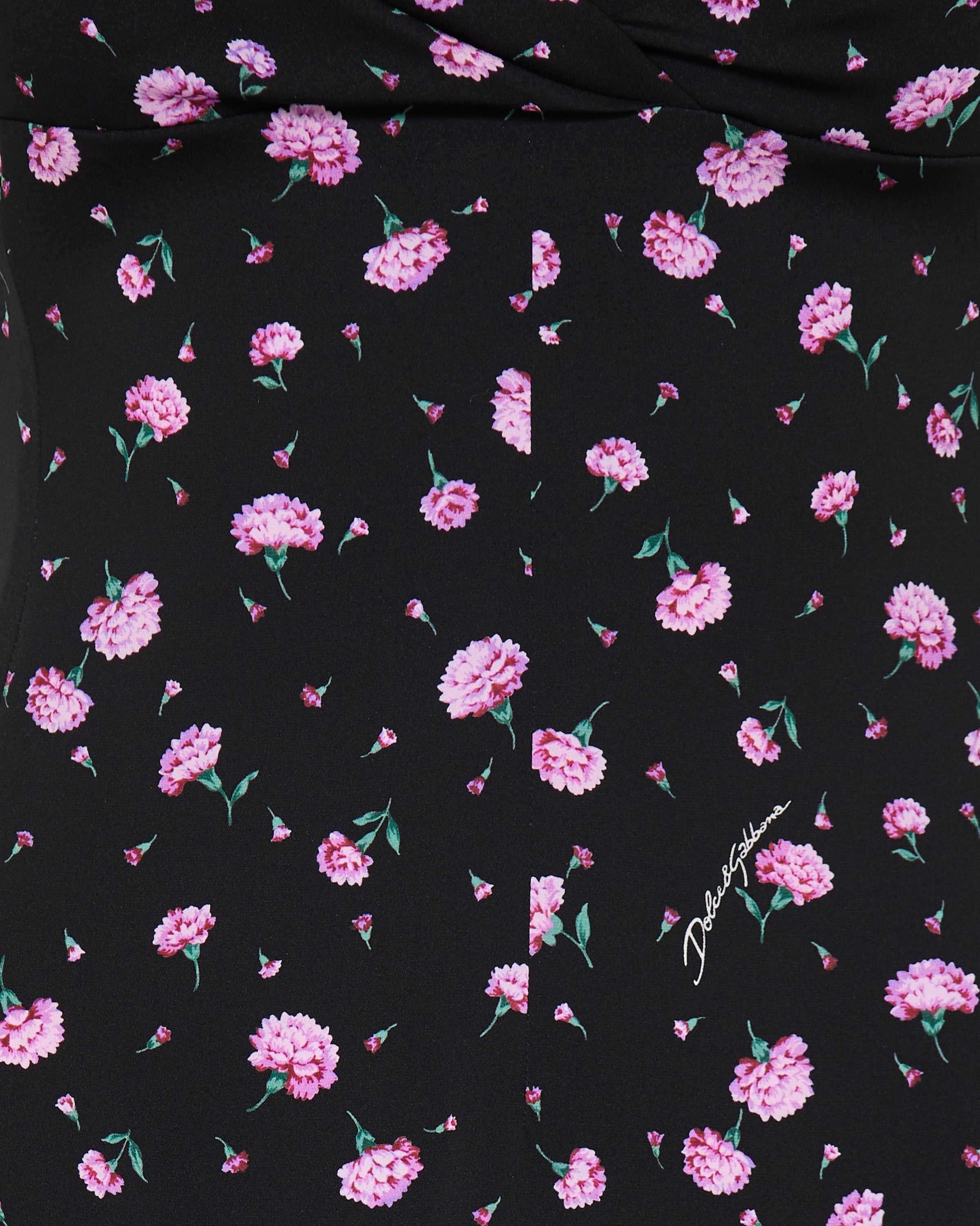 Carnations print short dress