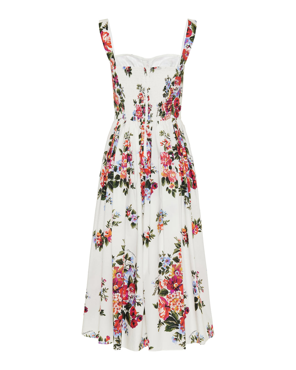 Flower bouquet print cotton dress
