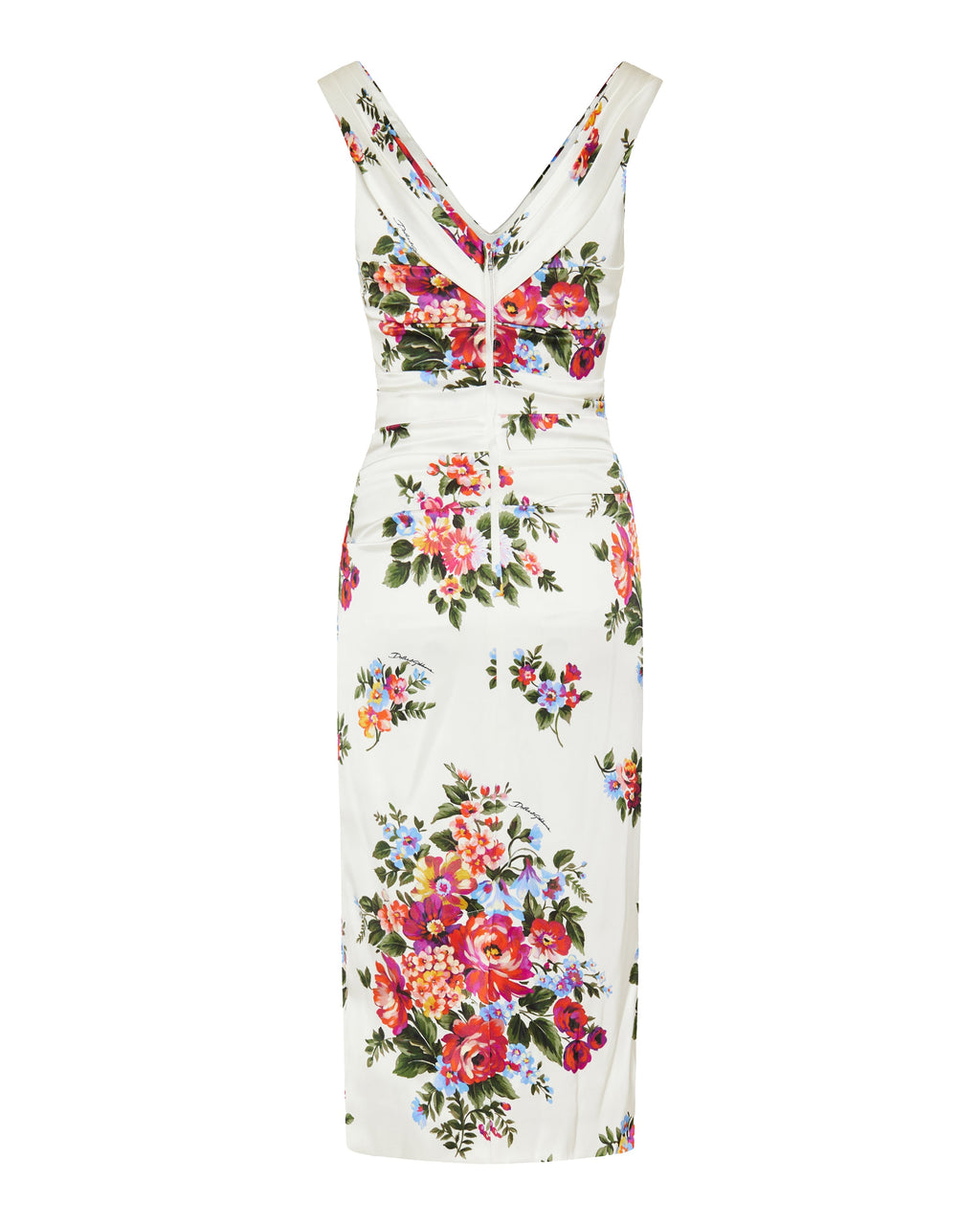 Off-the-shoulder floral-print midi dress