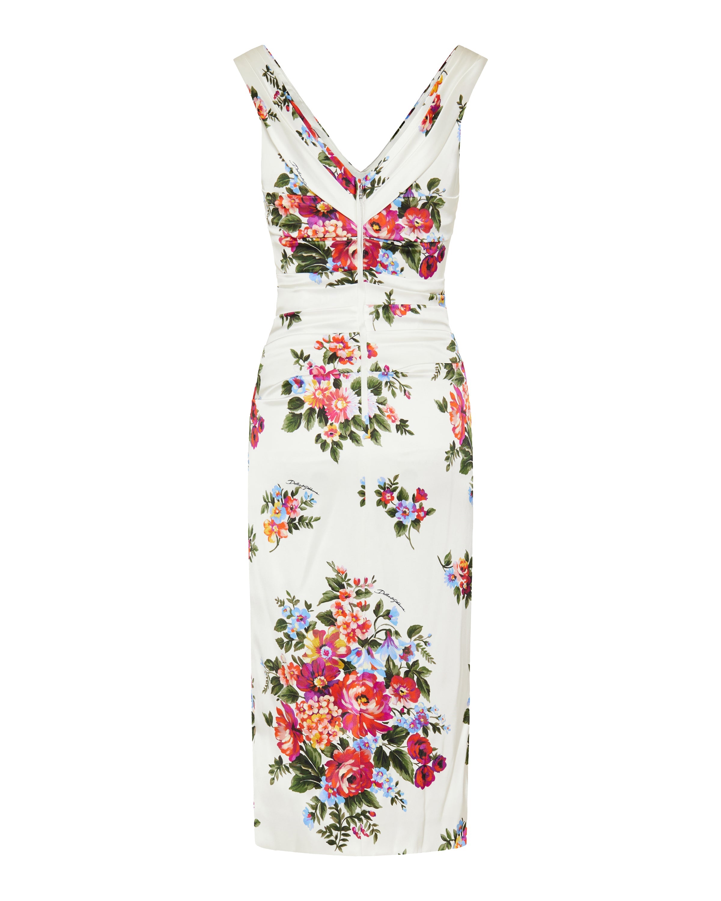 Off-the-shoulder floral-print midi dress