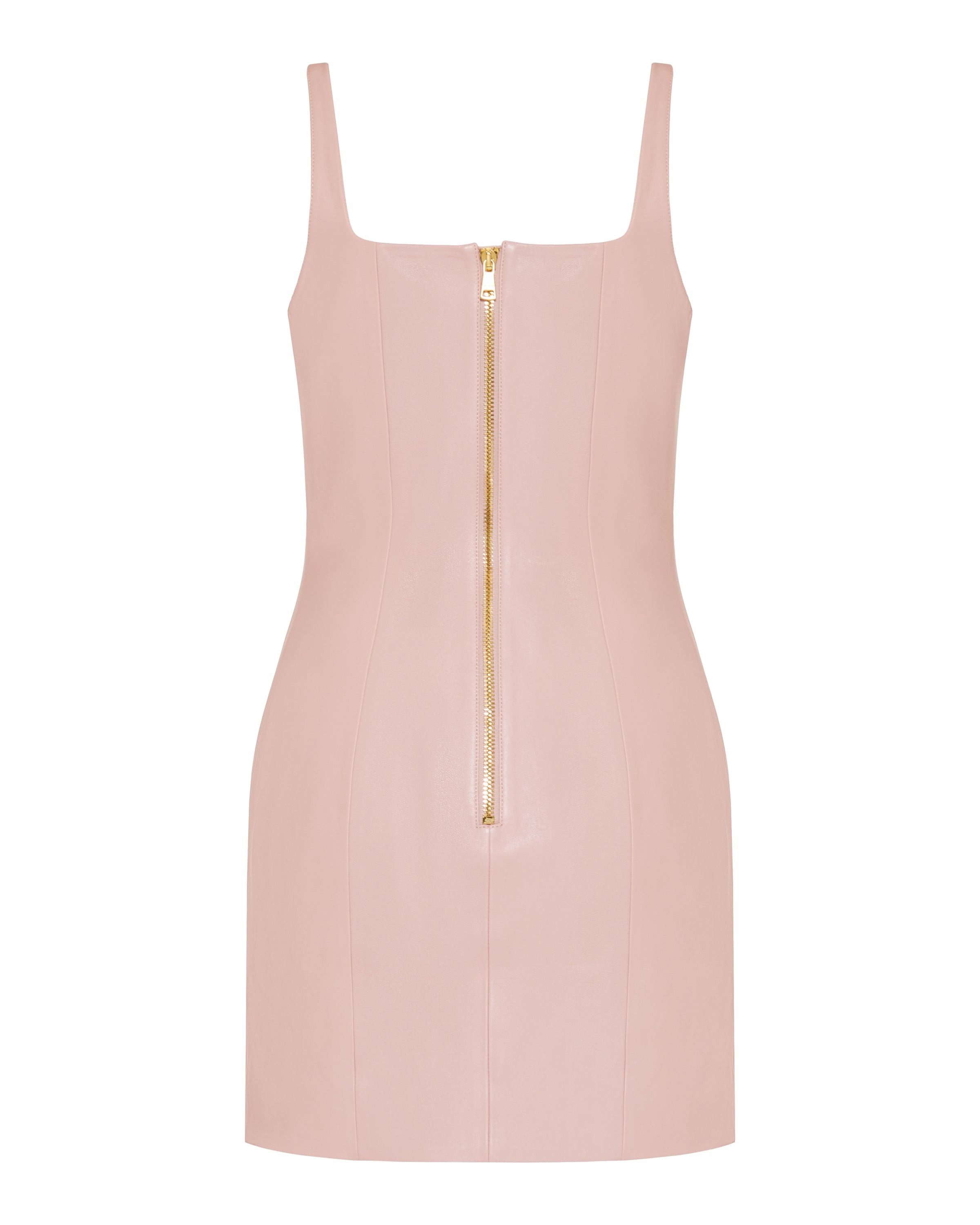 Balmain Short sleeveless leather dress