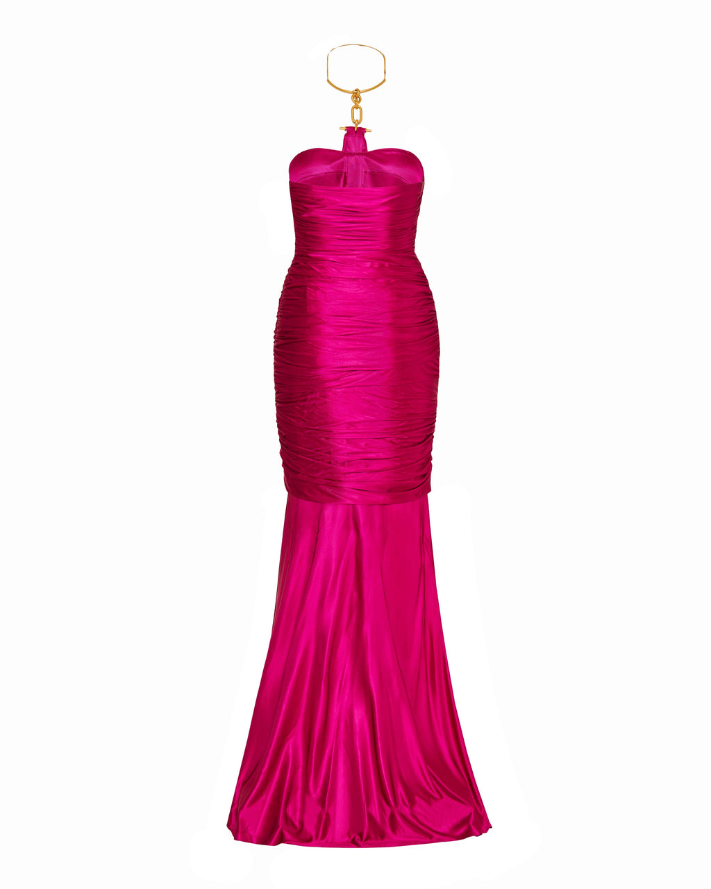 Balmain Draped bustier long dress