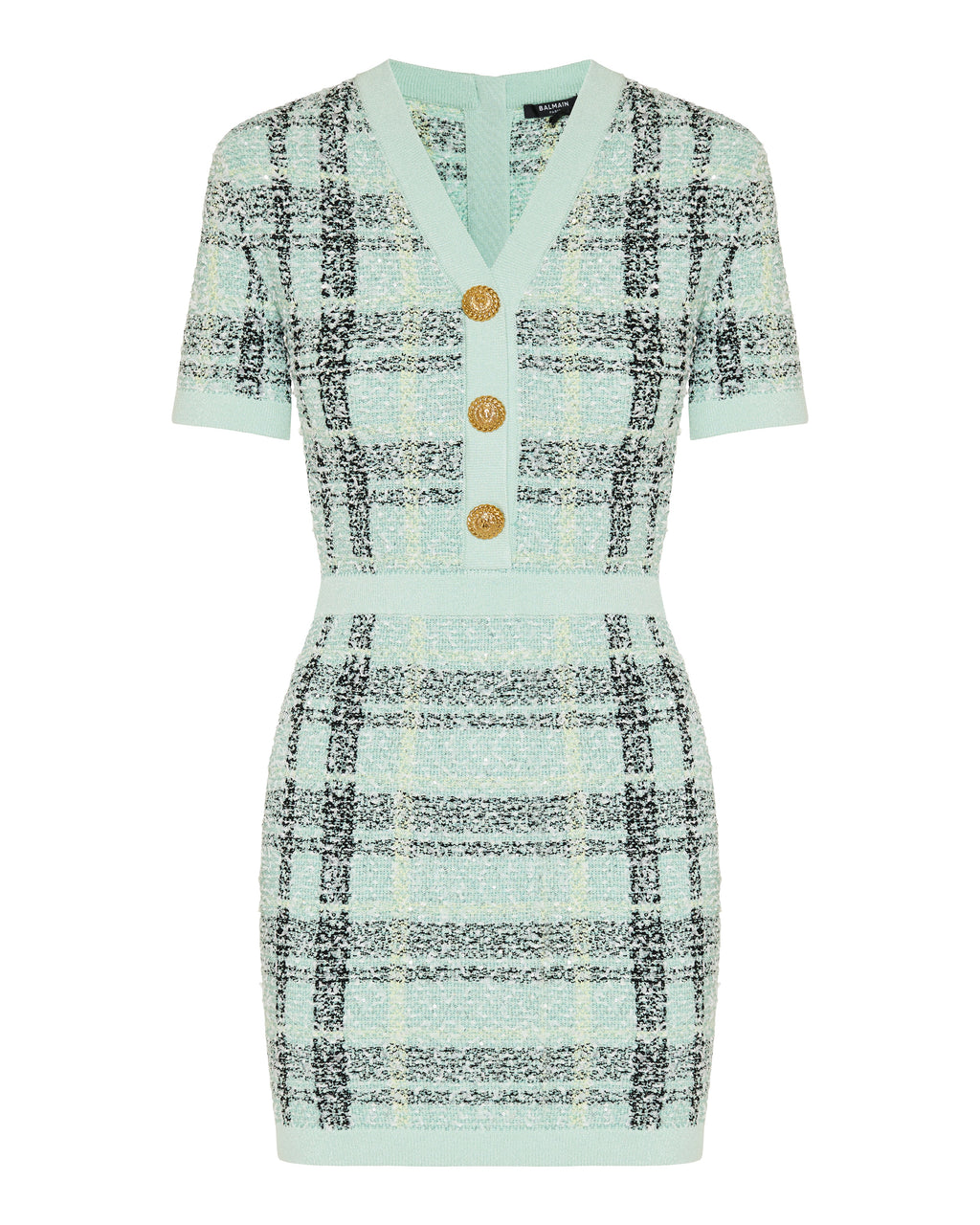 Balmain Glitter tweed mini dress