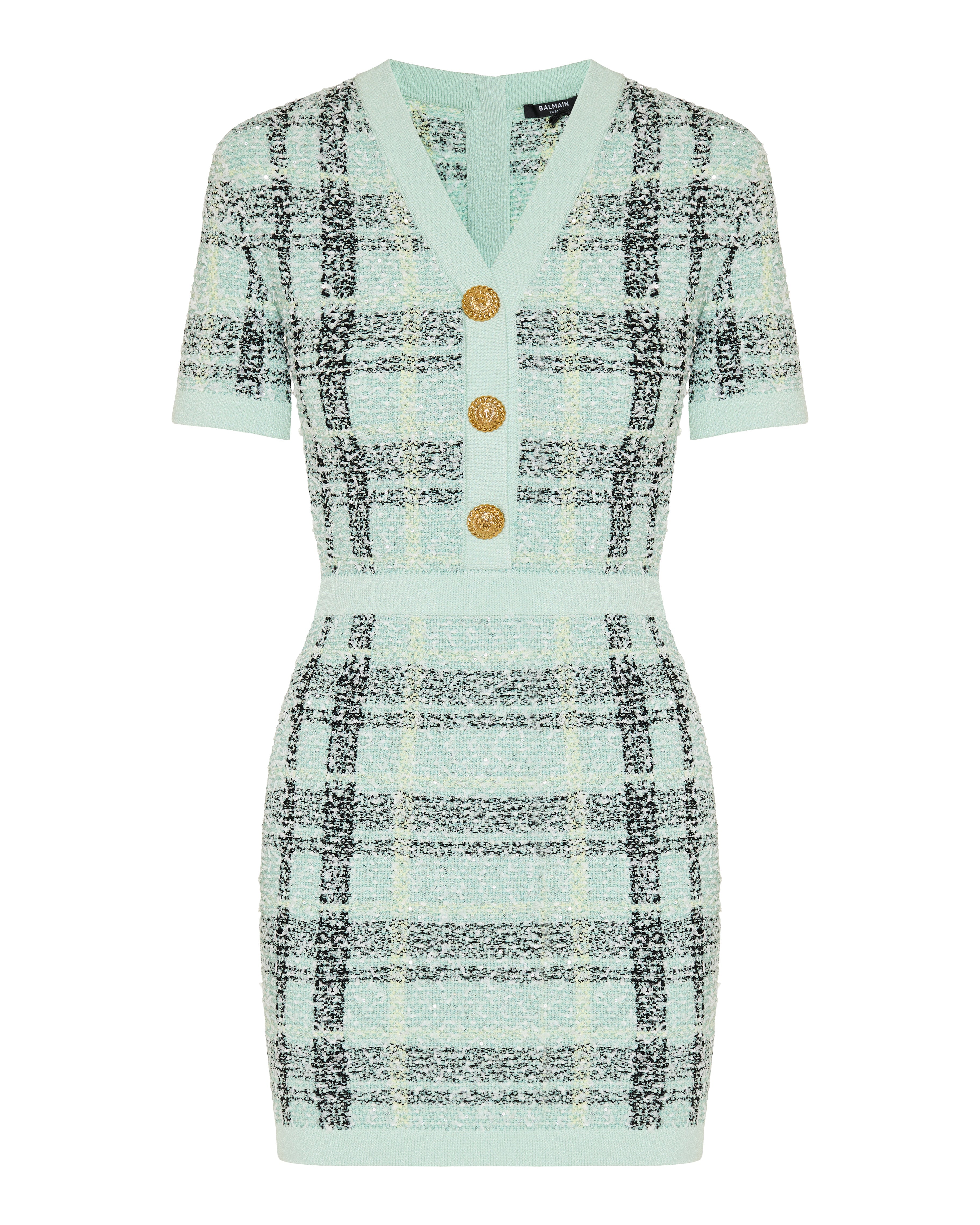 Balmain Glitter tweed mini dress