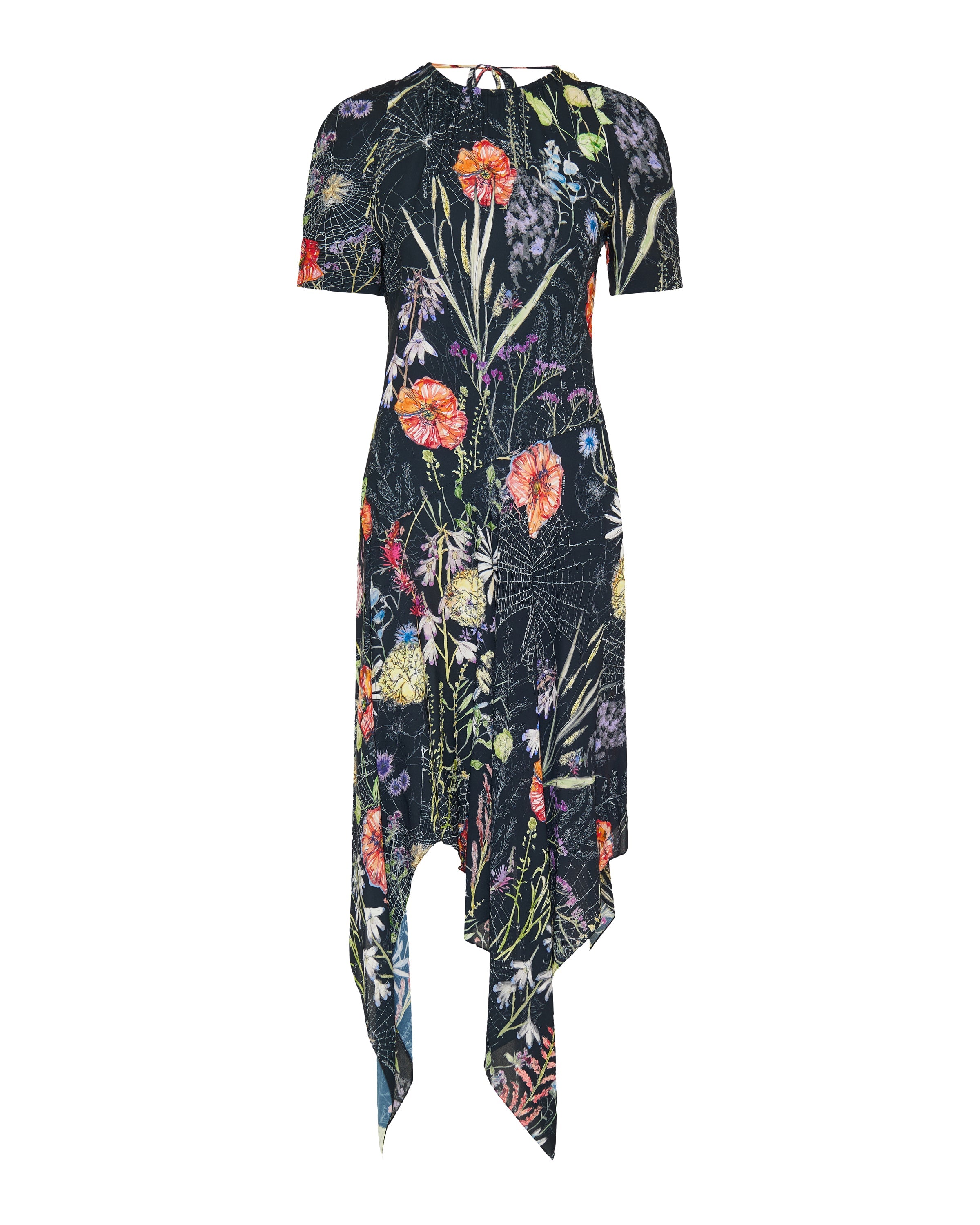 Mcqueen Floral‑print crepe midi dress