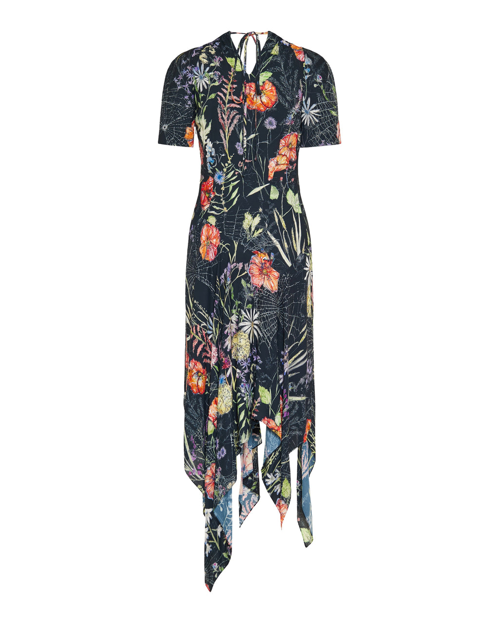 Mcqueen Floral‑print crepe midi dress