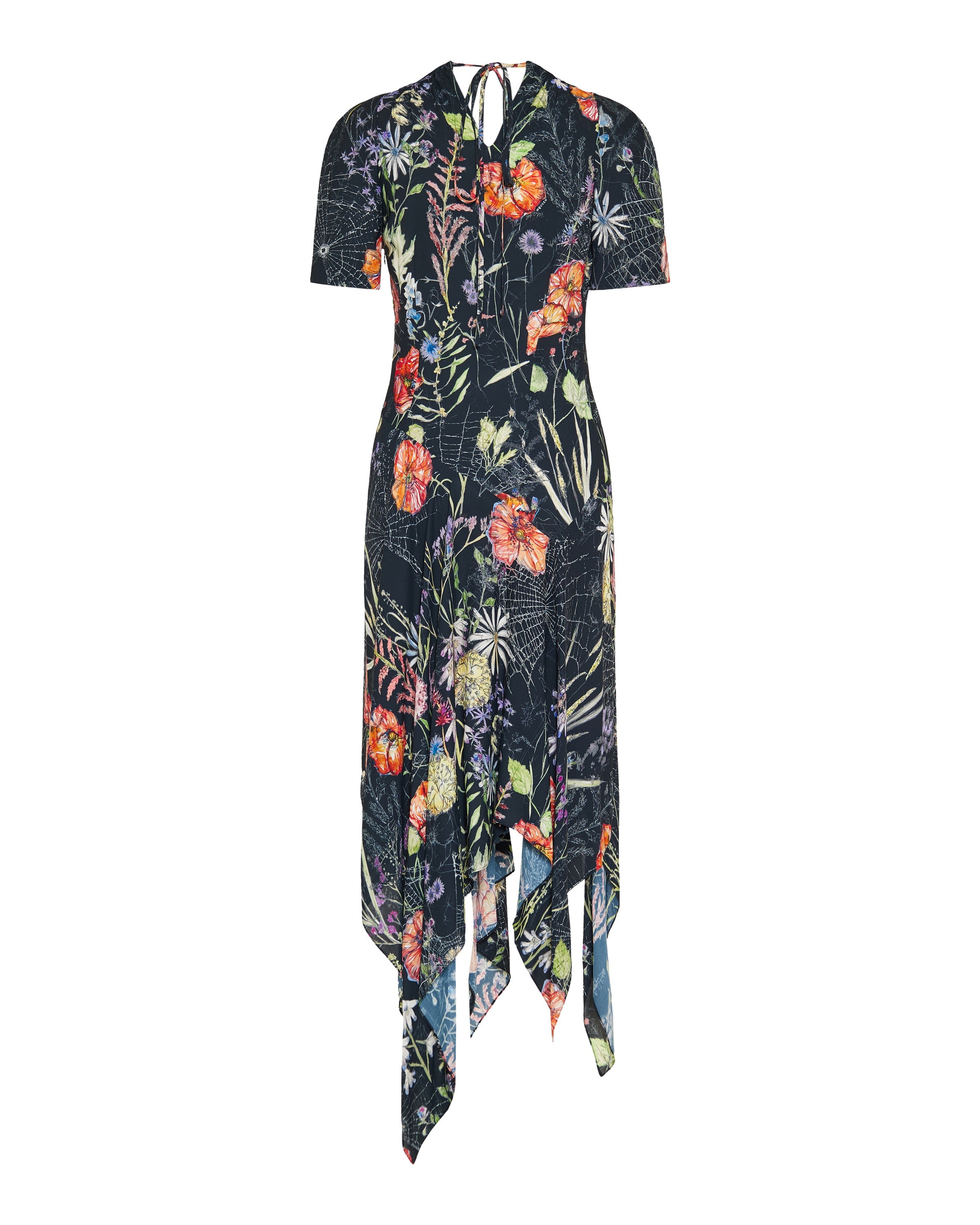 Mcqueen Floral‑print crepe midi dress