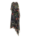 Mcqueen Ruffled floral silk‑chiffon midi dress