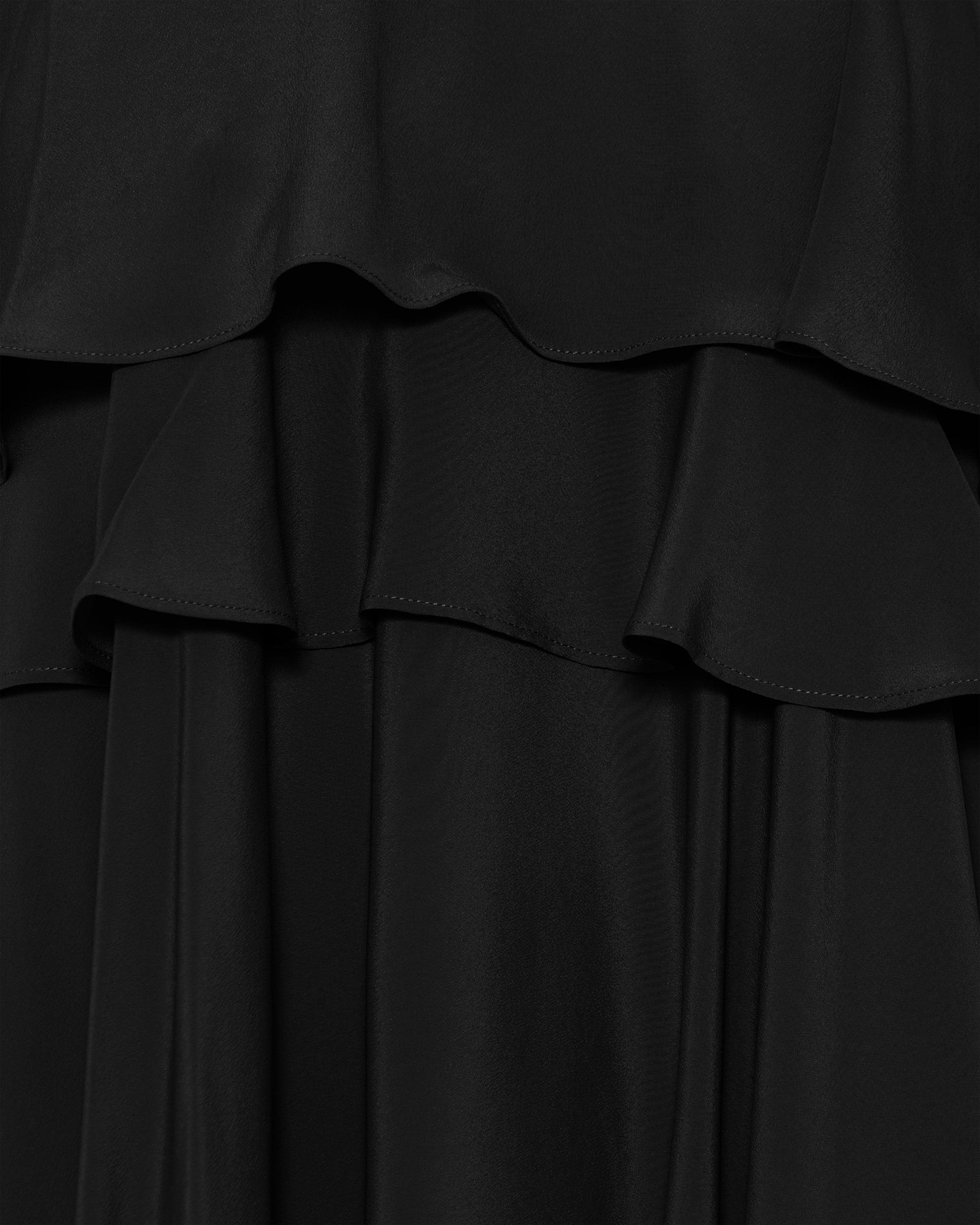 Ami Paris Tiered silk-blend midi dress