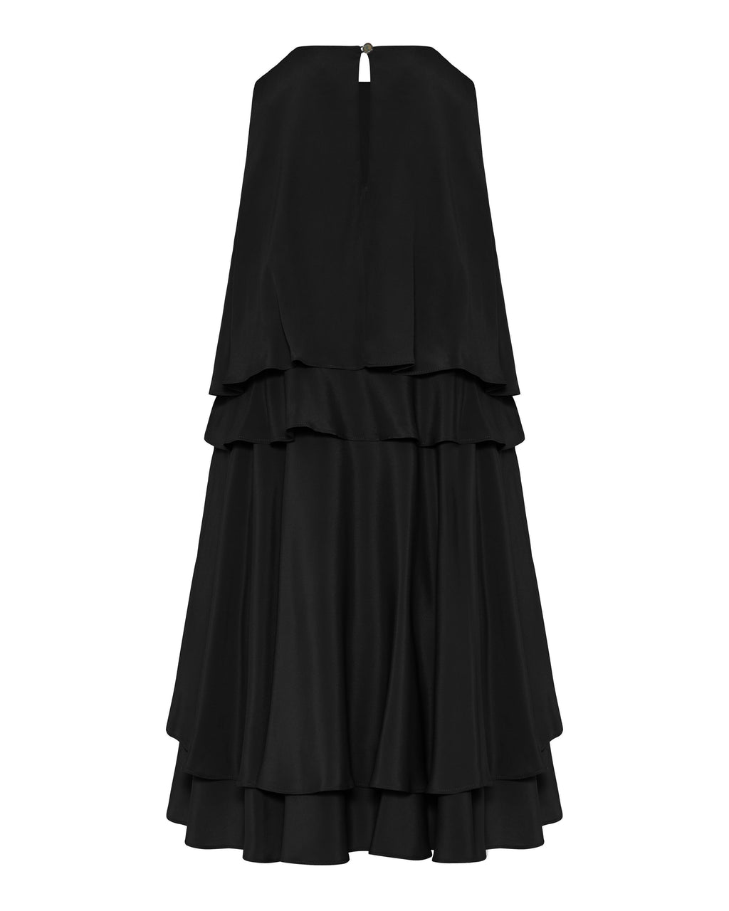 Ami Paris Tiered silk-blend midi dress