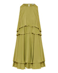 Ami Paris Tiered silk-blend midi dress