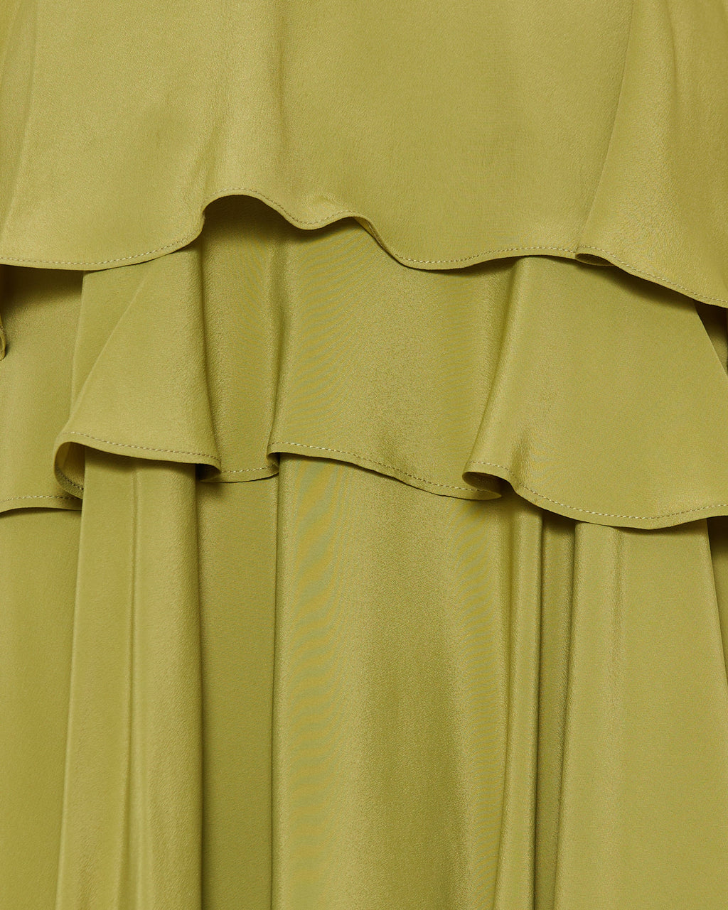Ami Paris Tiered silk-blend midi dress