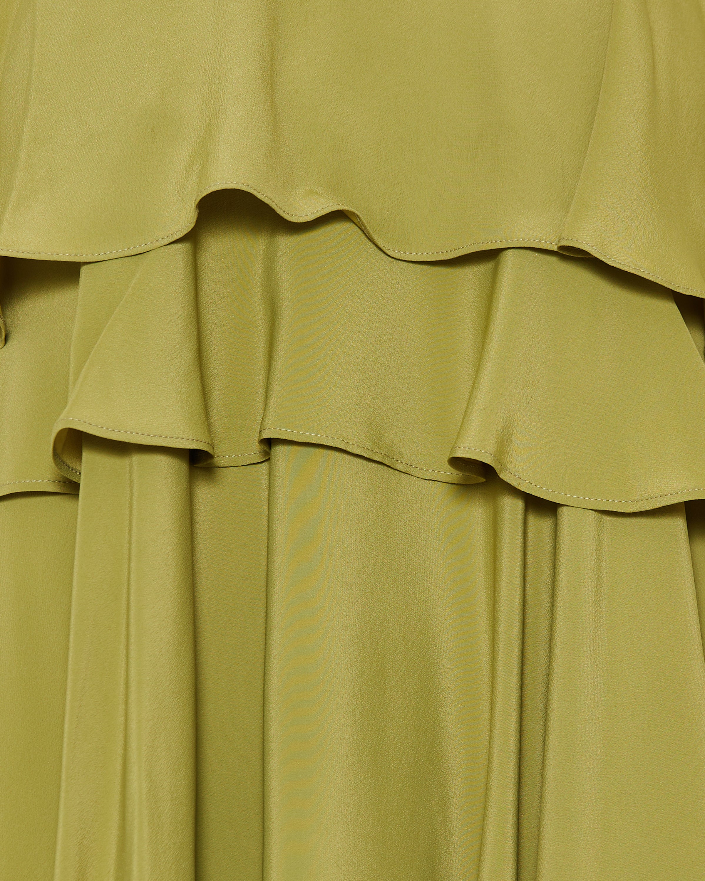 Ami Paris Tiered silk-blend midi dress