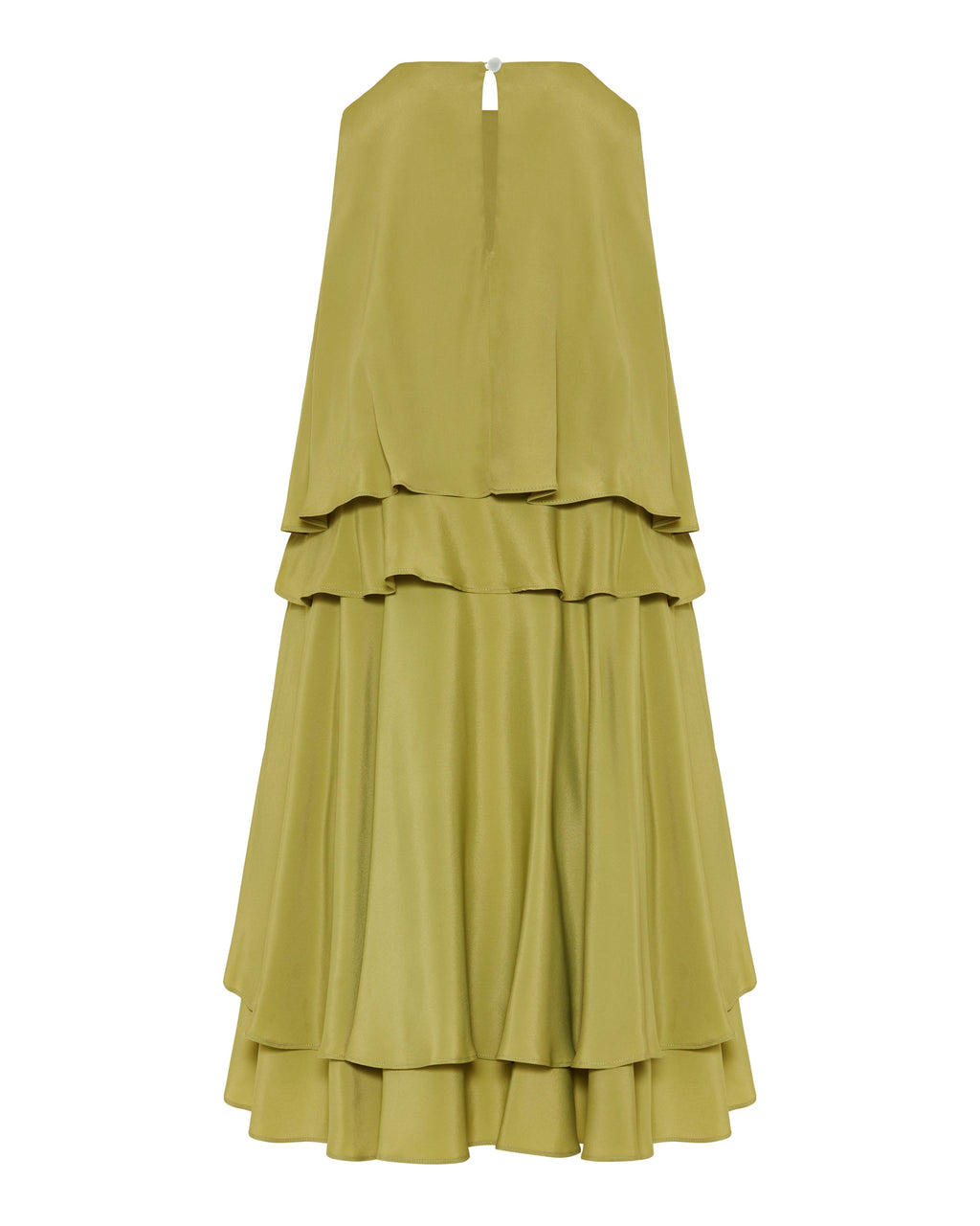 Ami Paris Tiered silk-blend midi dress